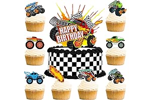 49pcs Monster Truck Cake Topper