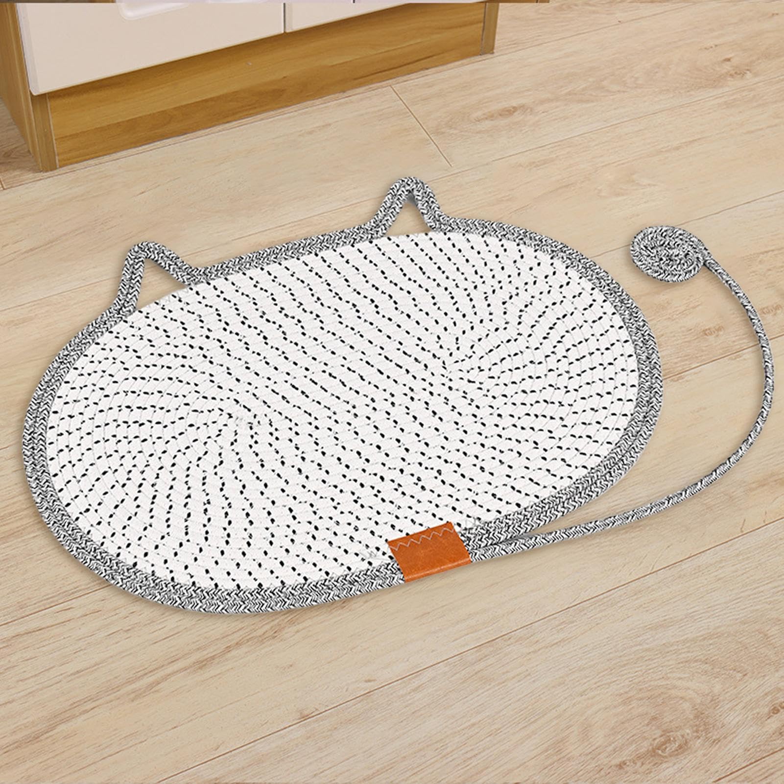 Tapis À Griffes pour Chats | à Griffoir Ronde en Corde de Coton - Accessoire Lavable pour Animaux Domestiques pour Intérieur Extérieur Sol Porte Coin Maison Canapé Table Voyage