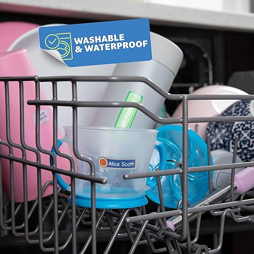 Miniatura 4 de Mini etiquetas adhesivas de 1.5 x 0.4 pulgadas, paquete de 99 etiquetas adhesivas con nombre personalizadas, etiquetas impermeables para botellas,