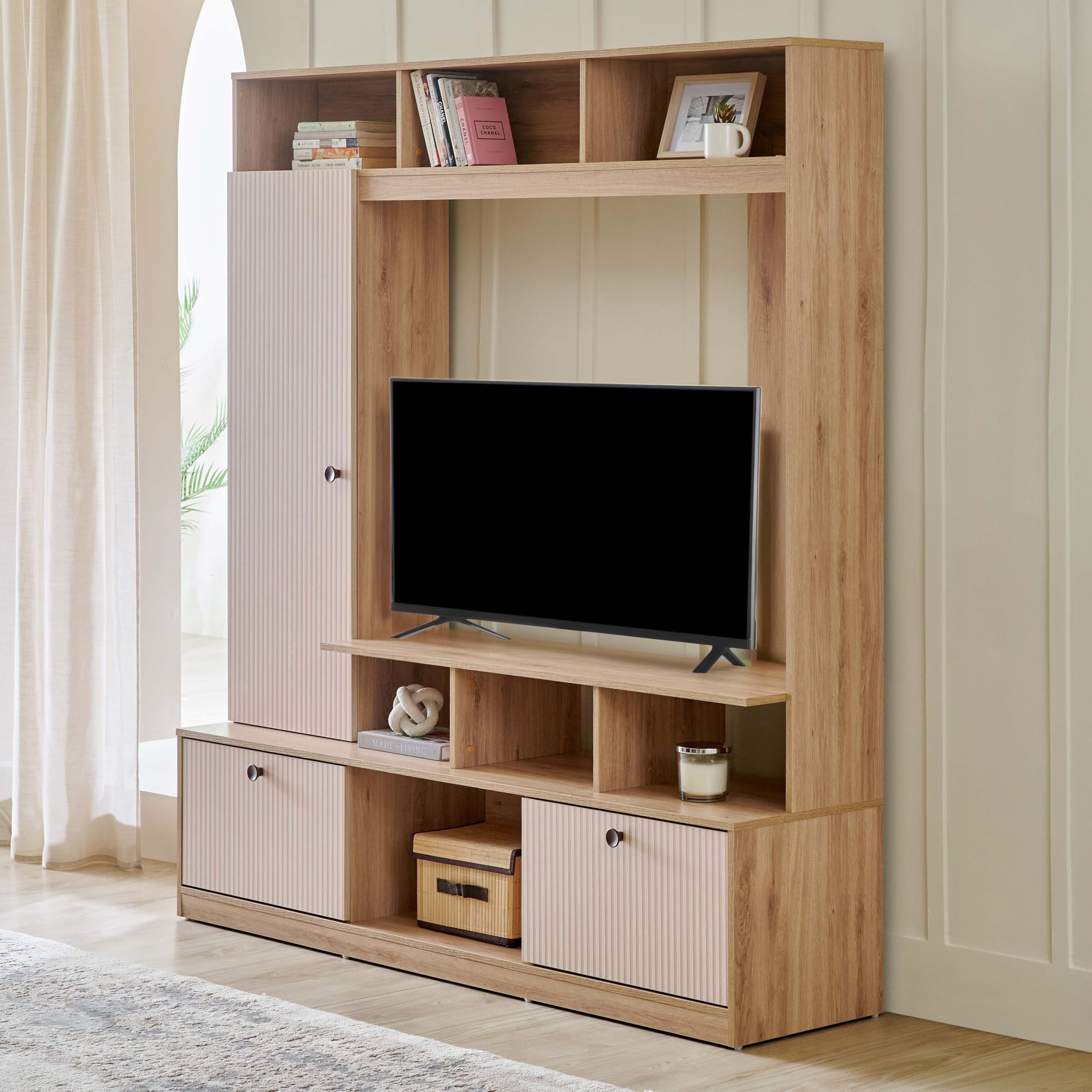 Home Centre Lexus Entertainment Wall Unit - Oak-picture-14
