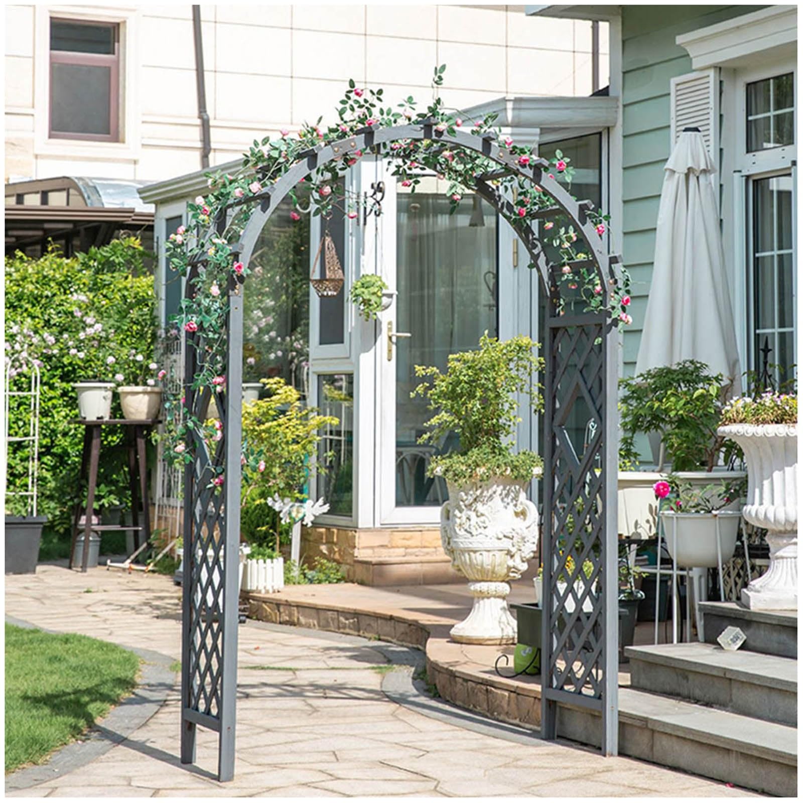 Amazon.com: Generic Outdoor Rose Arbor Garden Arch Wooden Arch 47