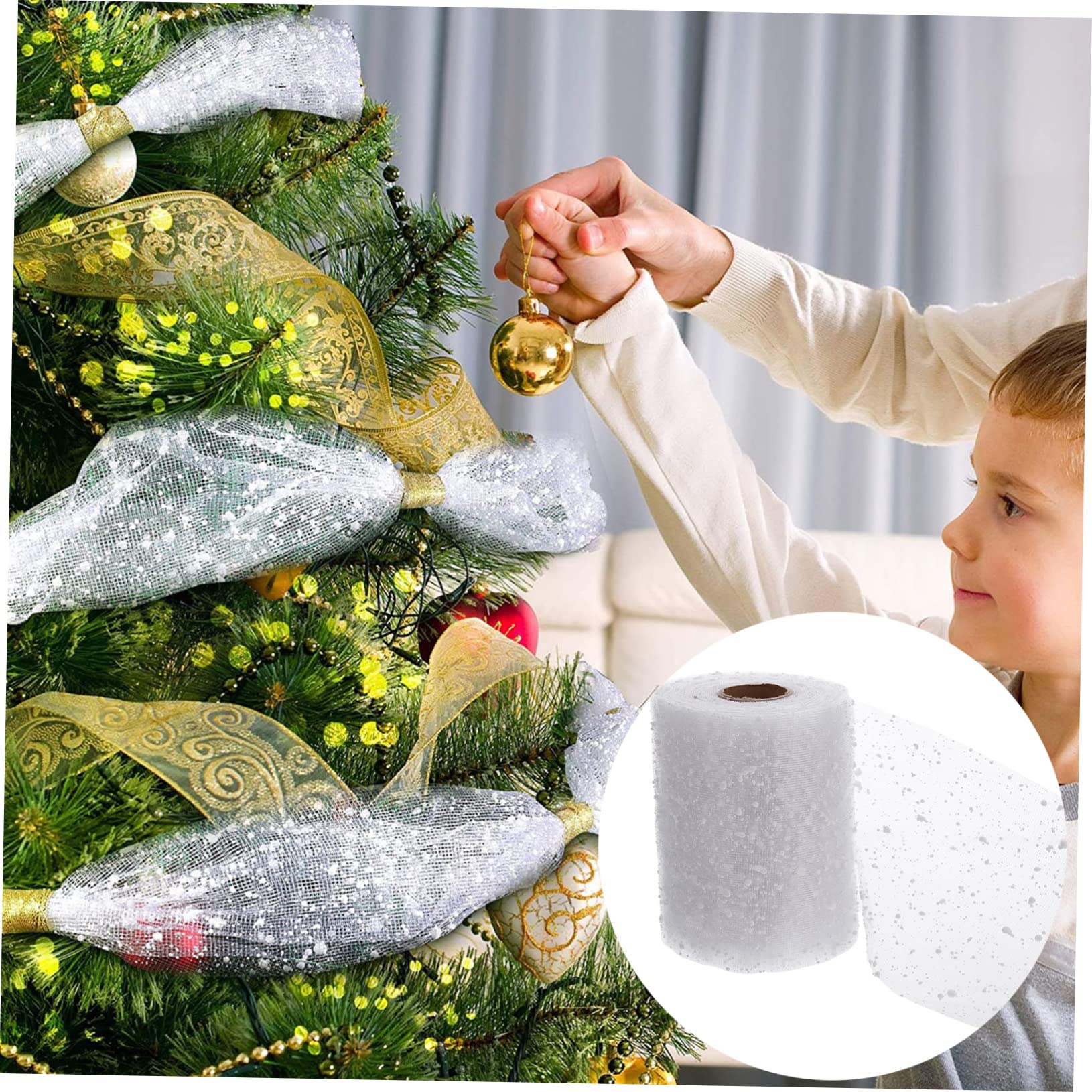 SEWACC 4rouleaux Ruban Décoratif Maille Pour De Fleurs Ruban Pour Cadeau Et Bricolage Fournitures Pour Bouquets De Fleurs