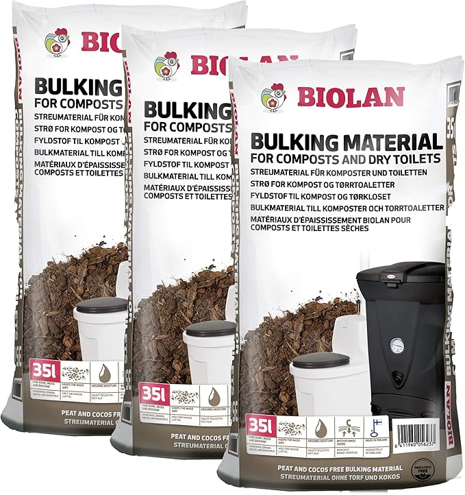 Biolan Streumaterial für Kompostierer und Trockentoiletten 35 L. Set mit 3 STK.