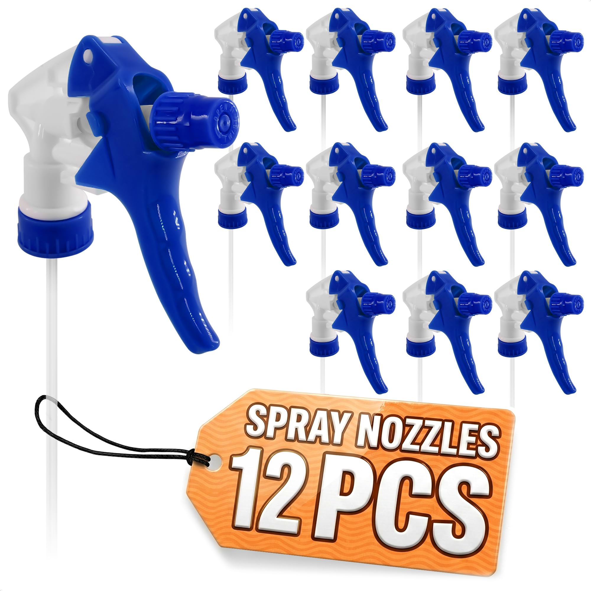Lab Bottletop Dispensers 12 Pack, Fits 8-32 oz Bottles (Blue)