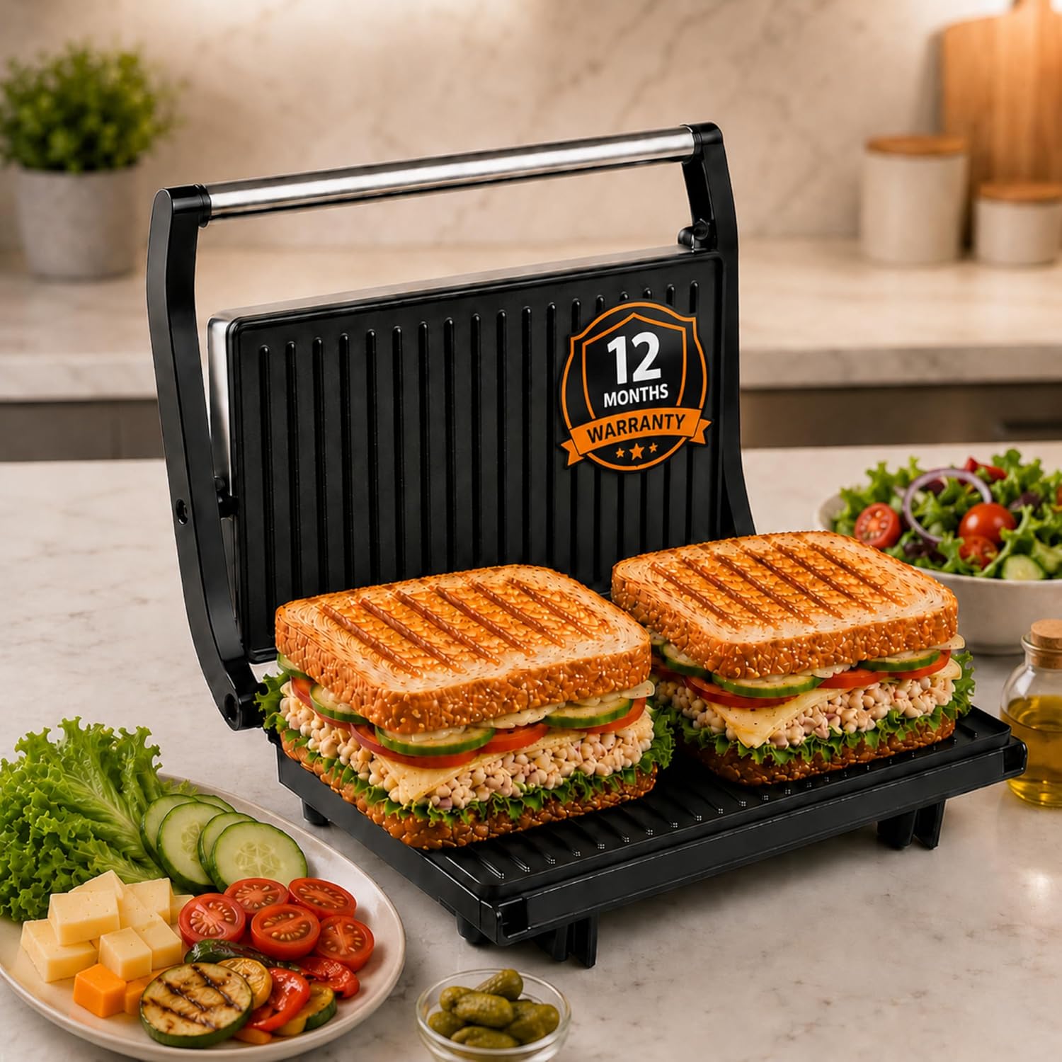 ITALIA 700W Grill Sandwich Maker & Panini Press at Rs 1,199 (66% Off)
