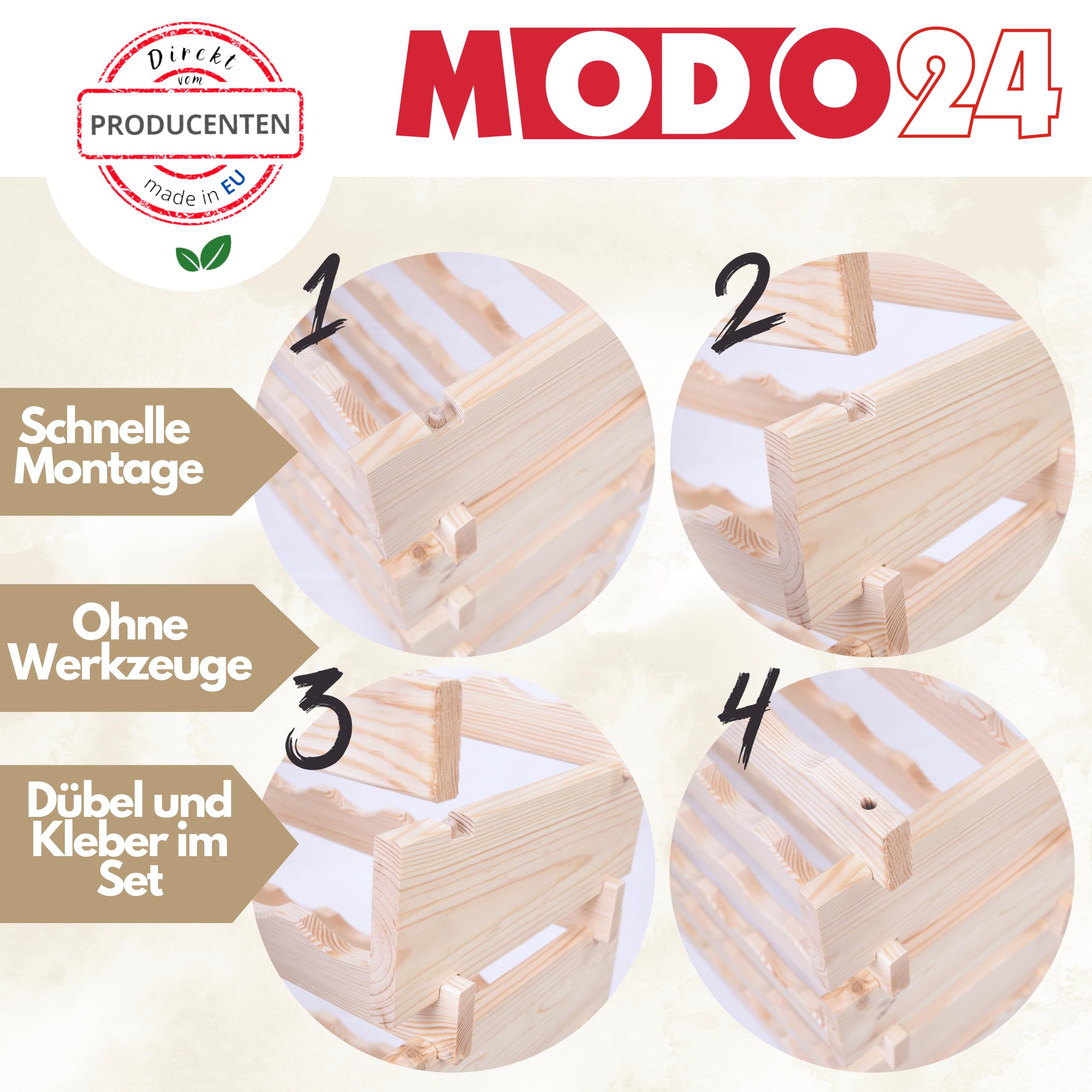 Weinregal, Holzregal, Modulares Weinständer, Weinhalter, Flaschenständer, Flaschenregal, Modernes Getränkeregal, Weinschrank, Weinregal für 36 Flaschen, Abmessungen 37x122,4x28 cm, Farbe: Braun
