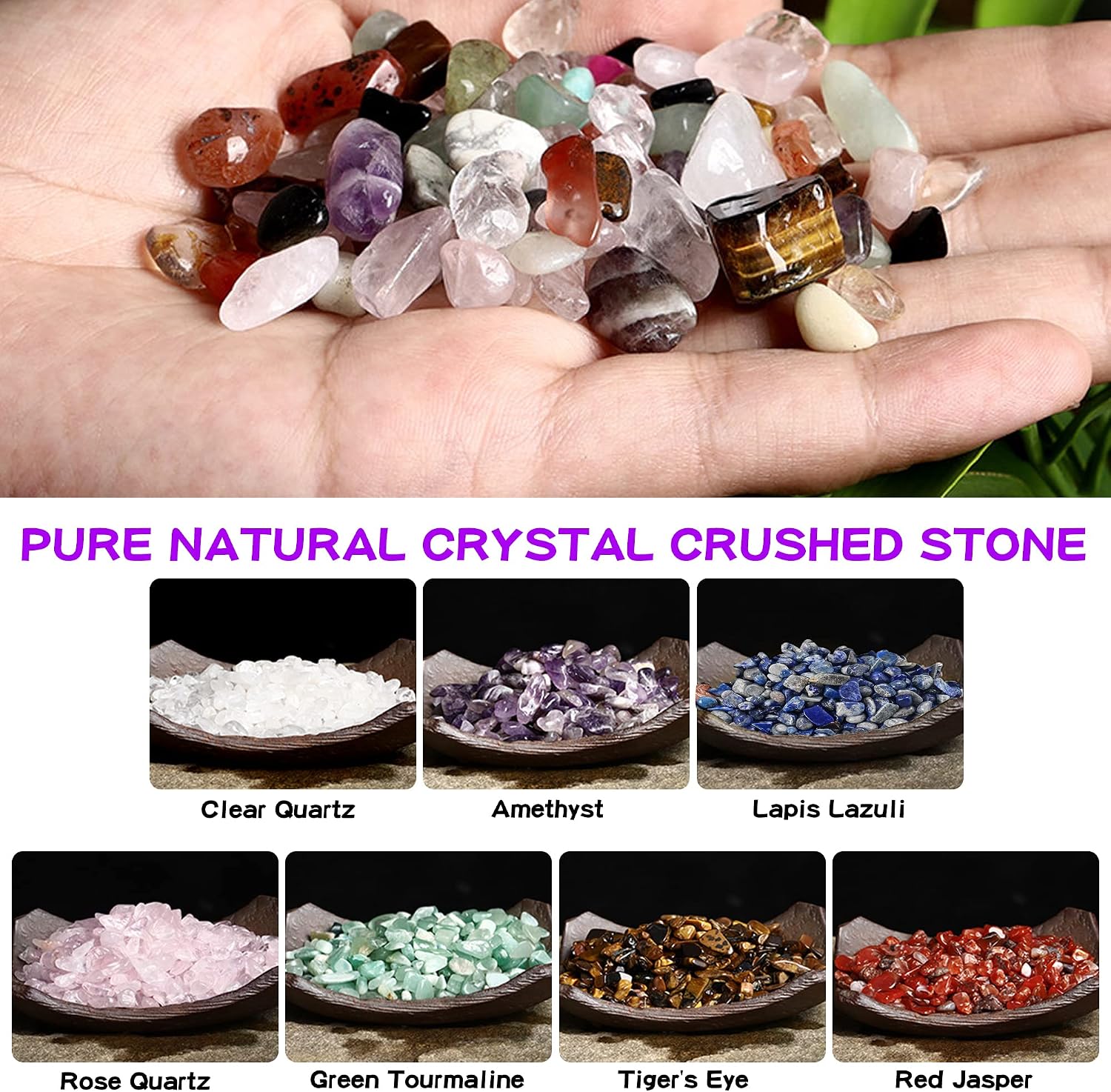 Healing Crystal for Beginners 7 Chakra Crystal Set,23 Pcs Healing Crystal Wiccan Reiki Gift,3 Types of Gemstones,Natural Gemstones,Raw Stones,Crystal Gravel with Instruction - Image 4
