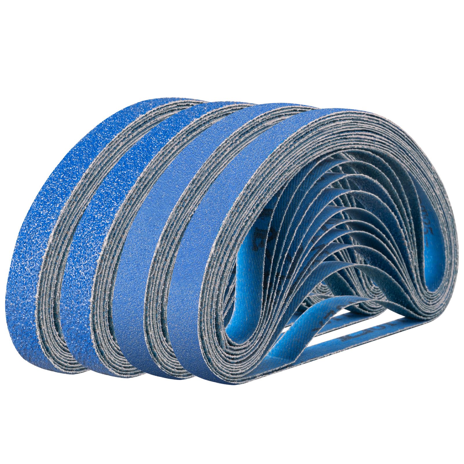 Bande Abrasive 13 x 457 mm, 48 Pièces Bandes Abrasives Grain 40/60/80/120/180/240/400, pour Ponceuses à Bande Métal Bois Peintures