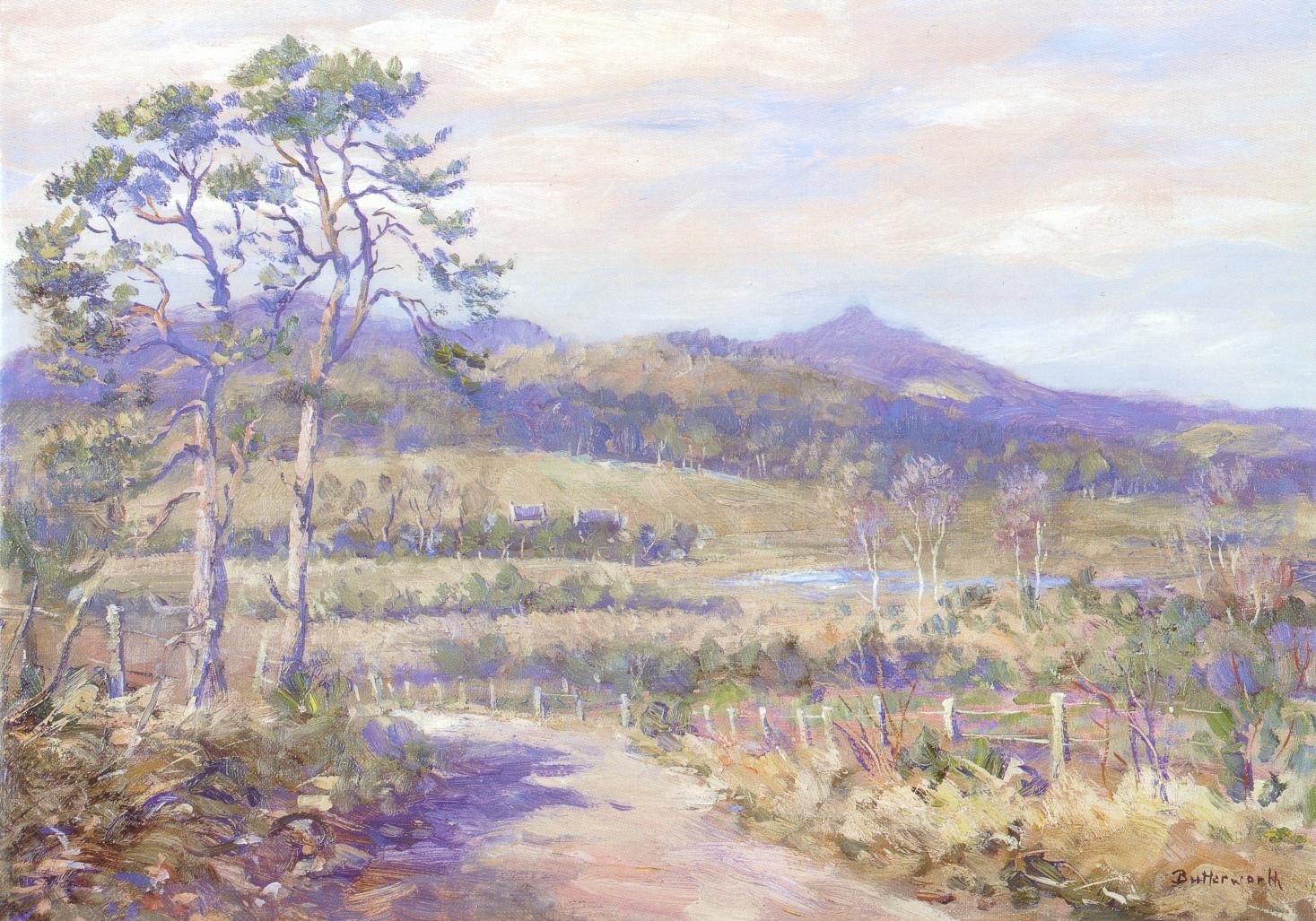 Lithographie Howard de Butterworth Bennachie pour decoration