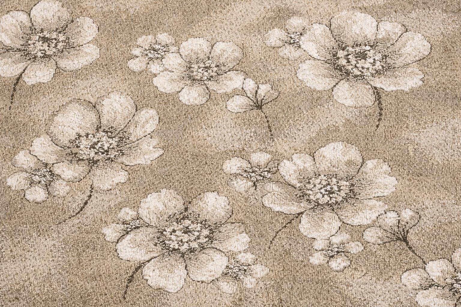 by Suardi Tappeto Cucina Bagno Emily Antiscivolo Lavabile in Lavatrice, Passatoia 55 cm in Ciniglia Jacquard Floreale, Made in Italy, Vari Colori e Misure (Tortora, 55x115 cm)