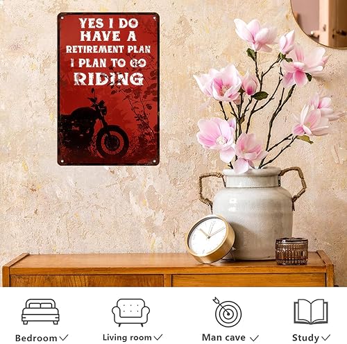 Miniatura 5 de Letrero de motocicleta, regalos para amantes de la motocicleta, placas de cueva, letreros de motocicleta, regalos de garaje para papá, decoración de