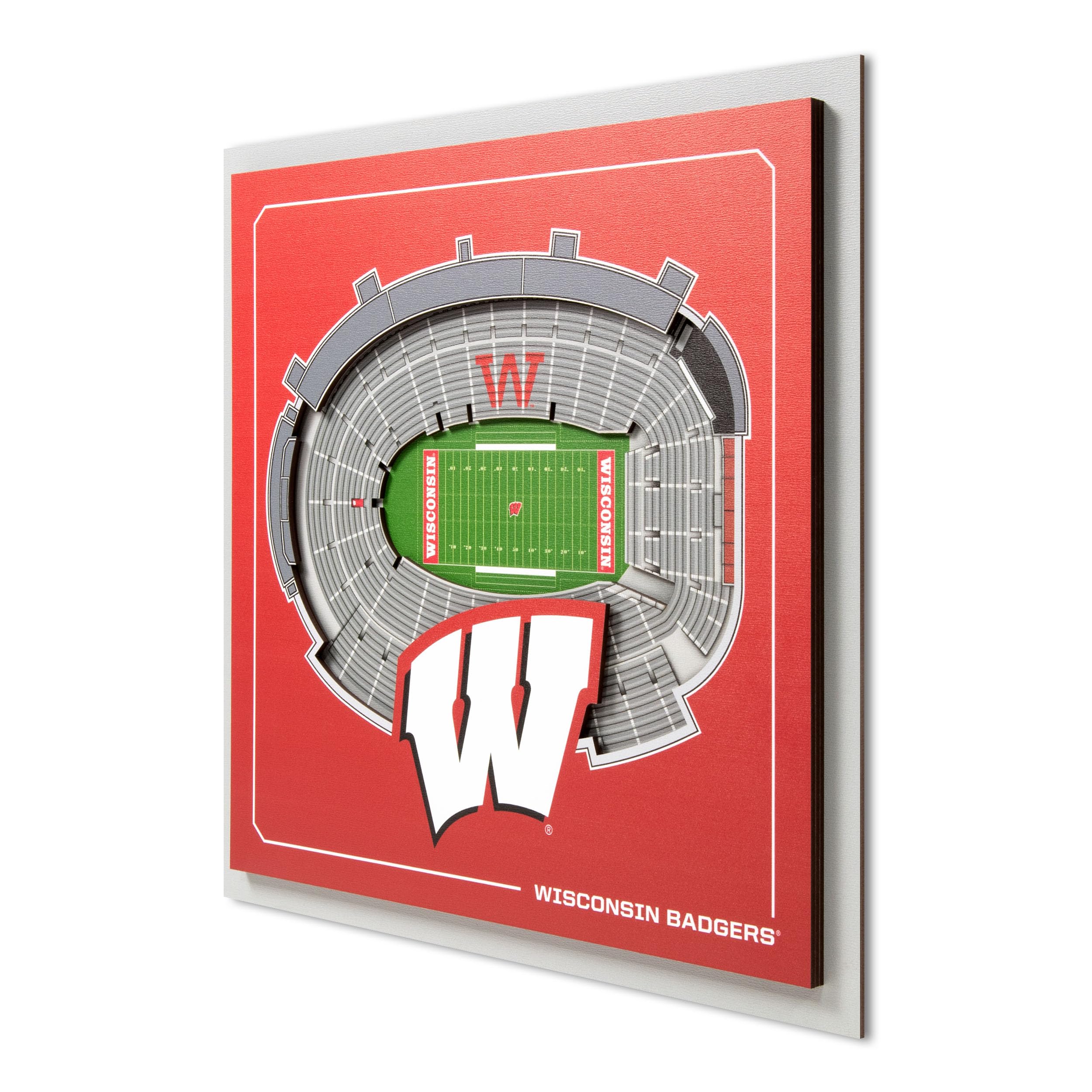 YouTheFan Officially-licensed NCAA Stadium Series 3D Wall Art - multi-layer team stadium replica, detailed sports fan gift, indoor decor