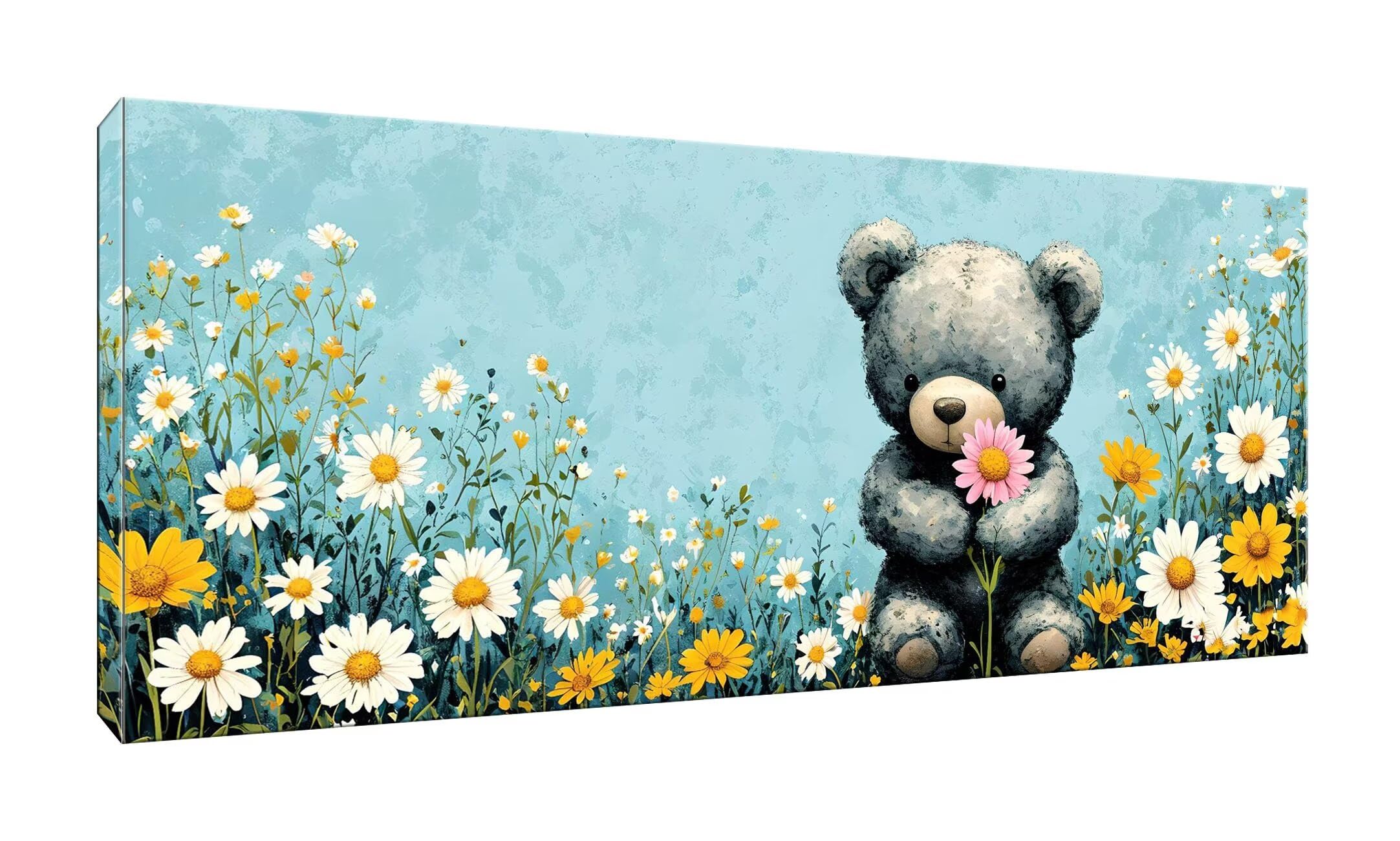 Malen Nach Zahlen Erwachsene xxl, Paint by Numbers Malen Nach Zahlen Teddybär, DIY Geschenk Art mit Pinseln und Acrylfarben Handgemalt Ölgemälde Leinwand für Home Décor, Ohne Rahmen 80x160cm W-285