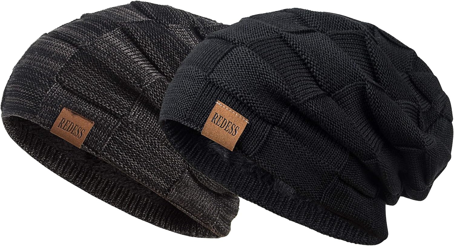 REDESS Beanie Hat for Men and Women Winter Warm Hats Knit Slouchy Thick Skull Cap