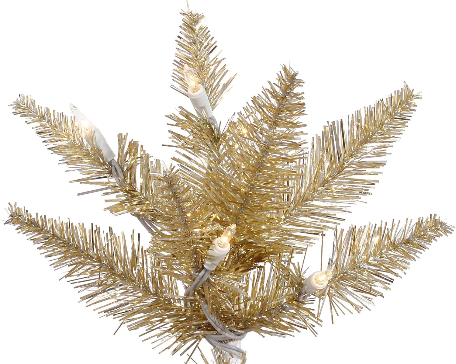Vickerman 3' Tall Champagne Fir Artificial Christmas Tree, 100 Warm White Dura-lit LED Lights - Faux Champagne Christmas Tree - Seasonal Indoor Home Decor