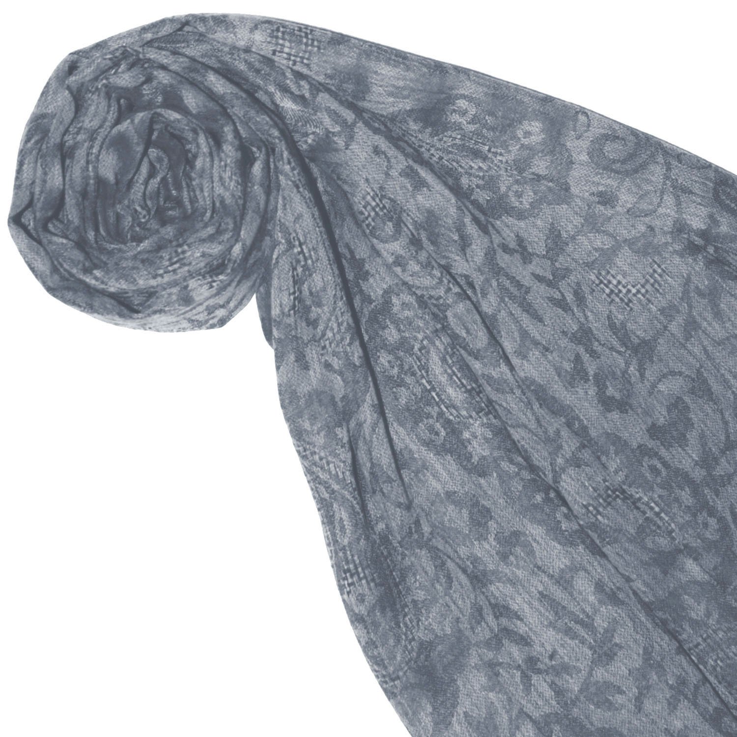 Lorenzo Cana Sciarpa da uomo elegante cashmere, colore grigio medio, 100% cashmere, tessuto jacquard, motivo cachemire, sciarpa da uomo, 7837011, grigio., 70 x 200 cm