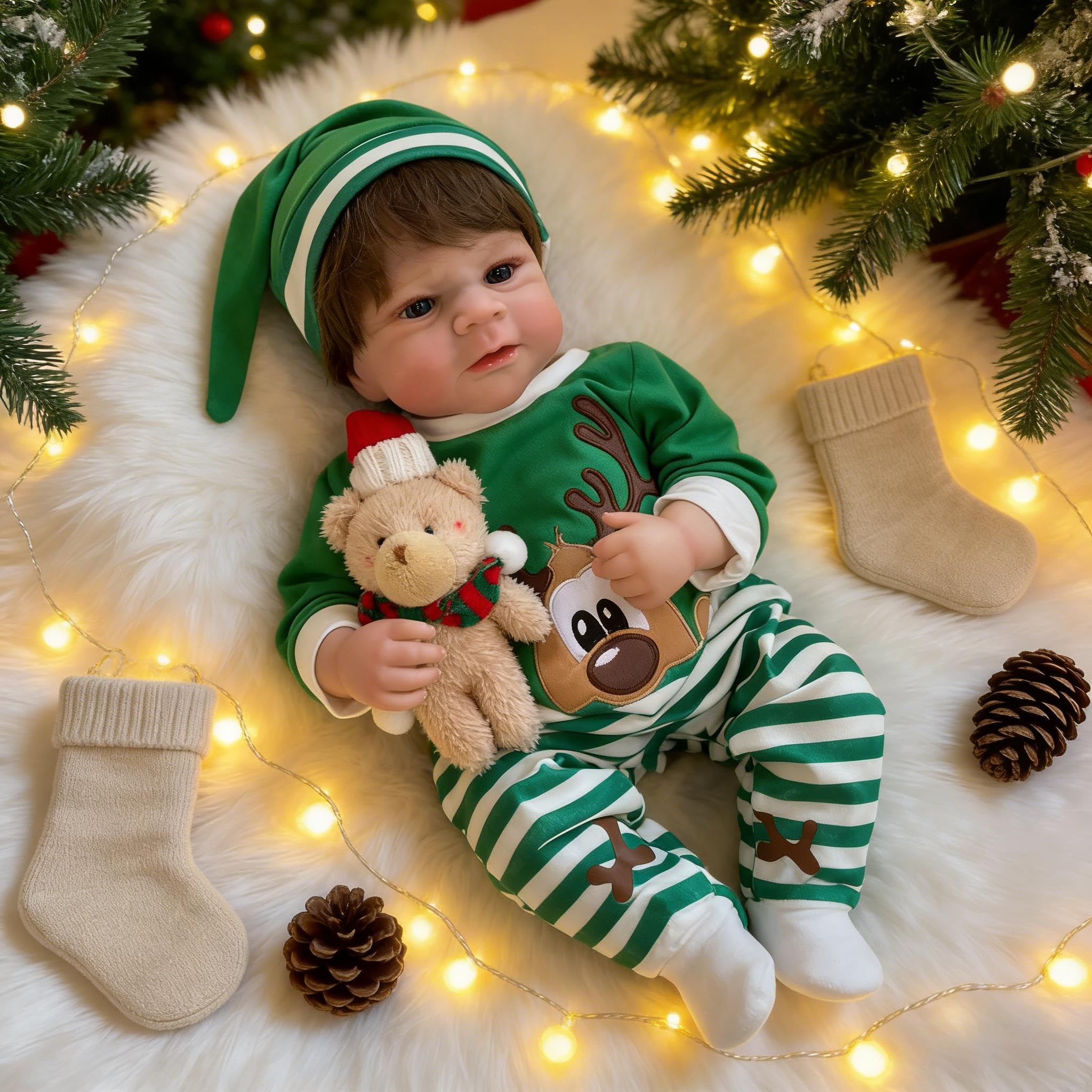 Realistyczne lalki Reborn Baby Dolls silikonowe całe ciało 48 cm realistyczna lalka bobas chłopiec Elijah pełne winylowe miękkie ciało lalki niemowlęce realistyczne lalka noworodka z