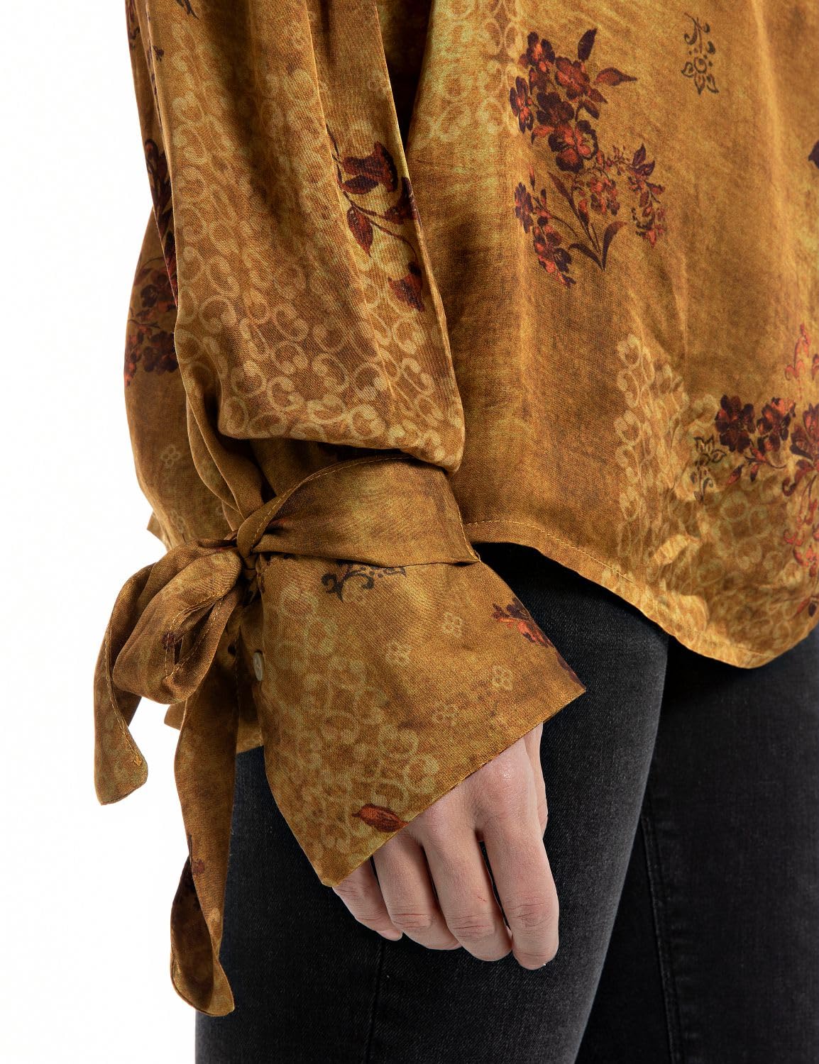 Replay W2111 All Over Printed Viscose Plain Blouse Femme