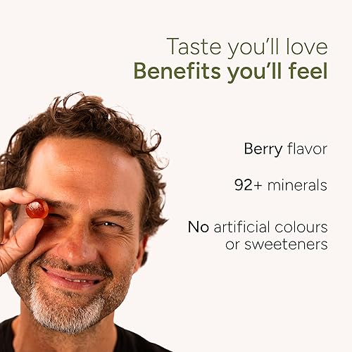 Miniatura 4 de Gomitas de musgo marino I 92+ Minerales I Aceite de Semilla Negra I KSM 66 Ashwagandha I Probado en laboratorio Sin azúcar añadido  para hombres,