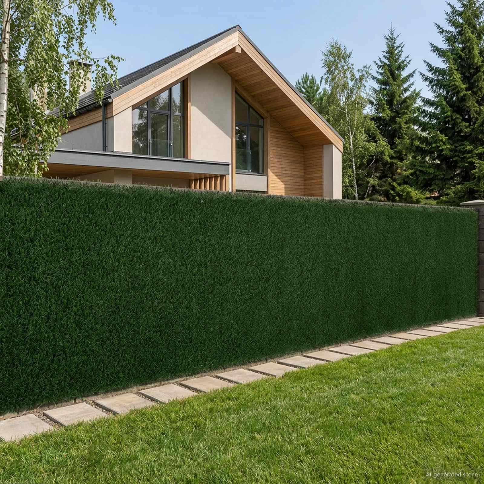 Sztuczne ogrodzenie ciemnozielone z PCW i stali, 1 x 3 m, odporne na promieniowanie UV, stabilny rdzeń z drutu, naturalny wygląd do ogrodu, na taras, ochrona przed wzrokiem i dekoracyjne