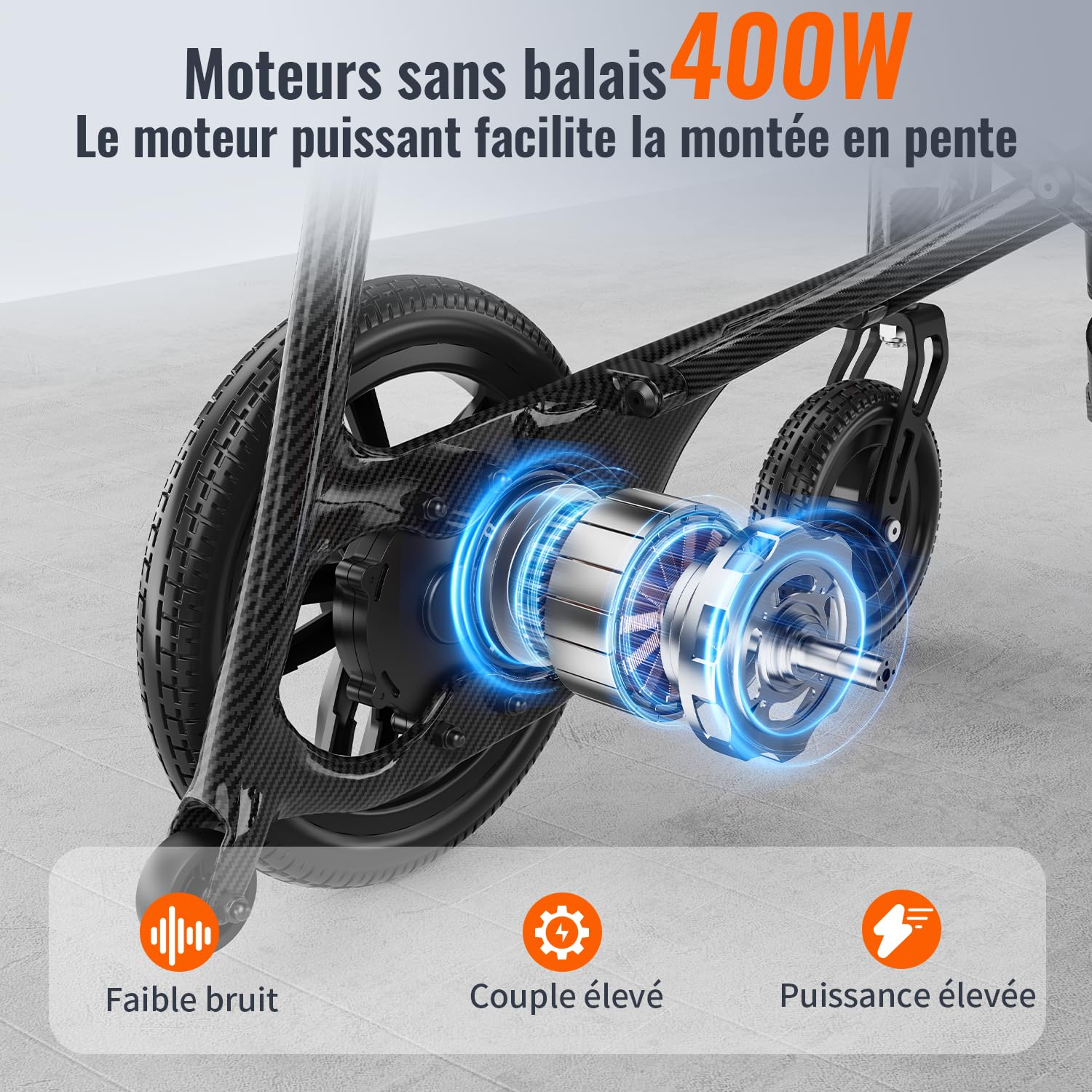 C30 Fauteuil Roulant Électrique Ultra Léger Pliable Tout Fibre de Carbone 11kg, Autonomie 25/50km, Moteurs Sans Balais 400W Batterie 24Ah, Fauteuil Roulant Transportable pour Adultes Âgées, Noir
