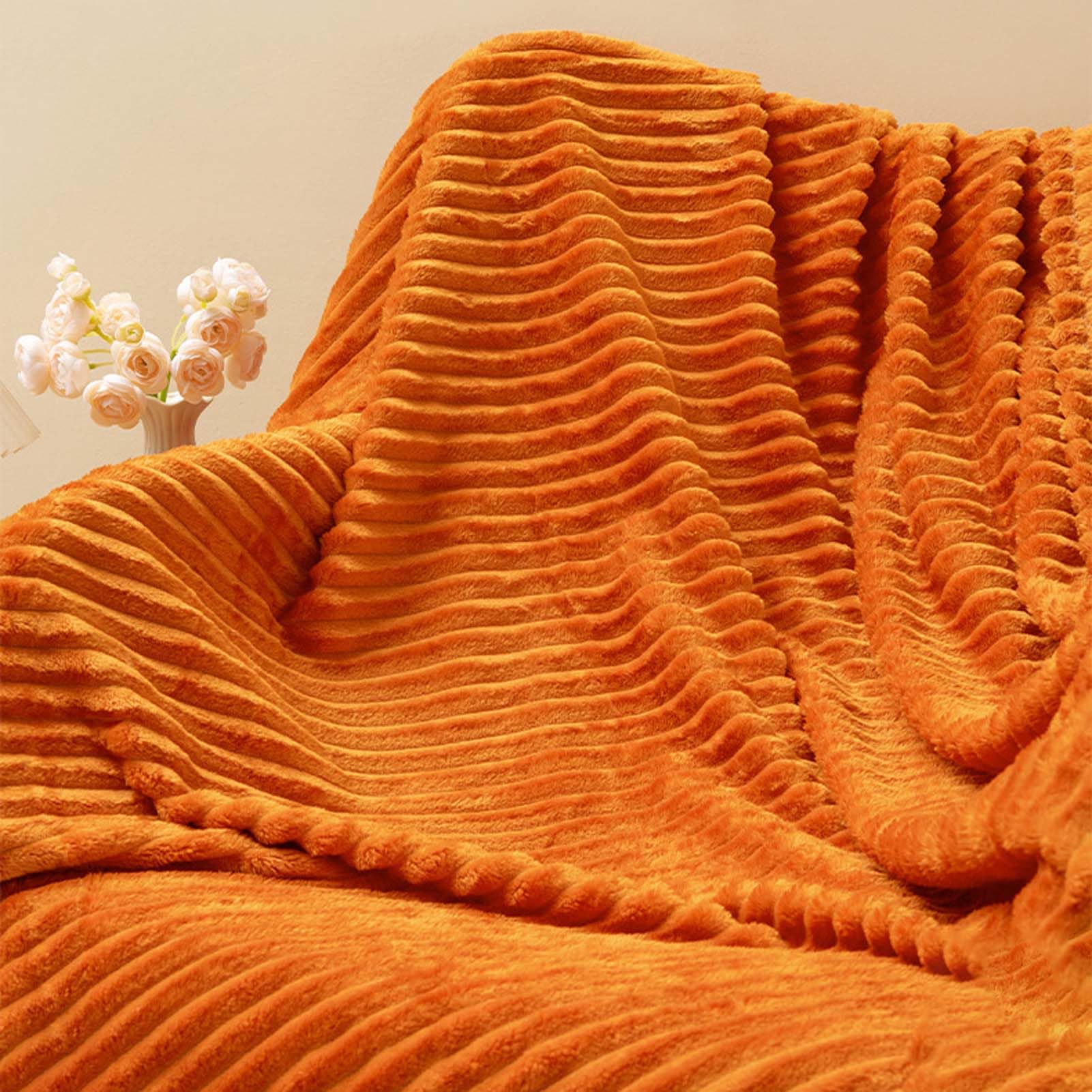 Manta Cama de Microfibre Franela, Manta Polar Lisa de Tacto Suave, Manta para Sofá Invierno Grande, Mantas Decorativas Cálida, Manta Ligera Franela, para Cualquier Temporada