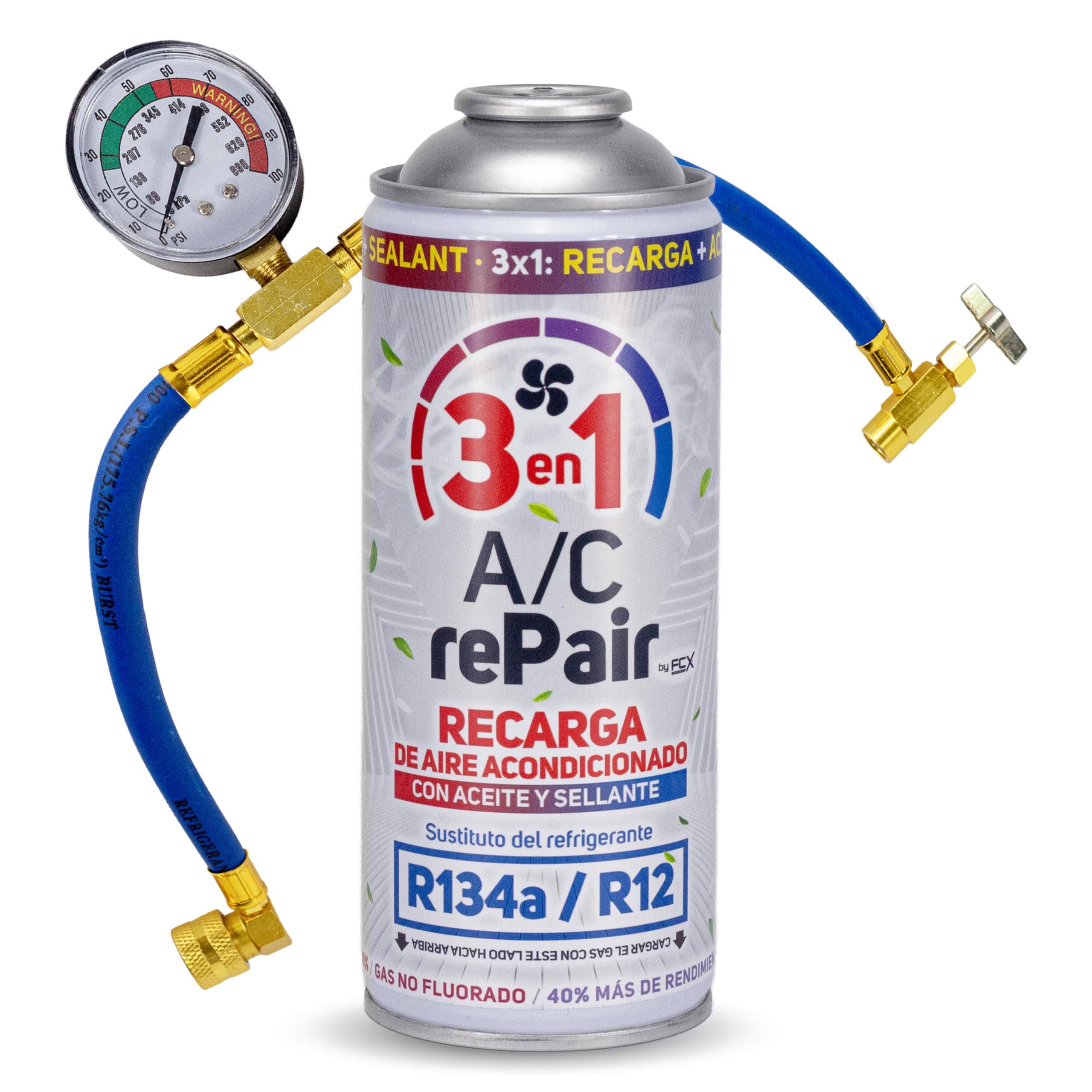 3-in-1 Recharge + Pressure Gauge
