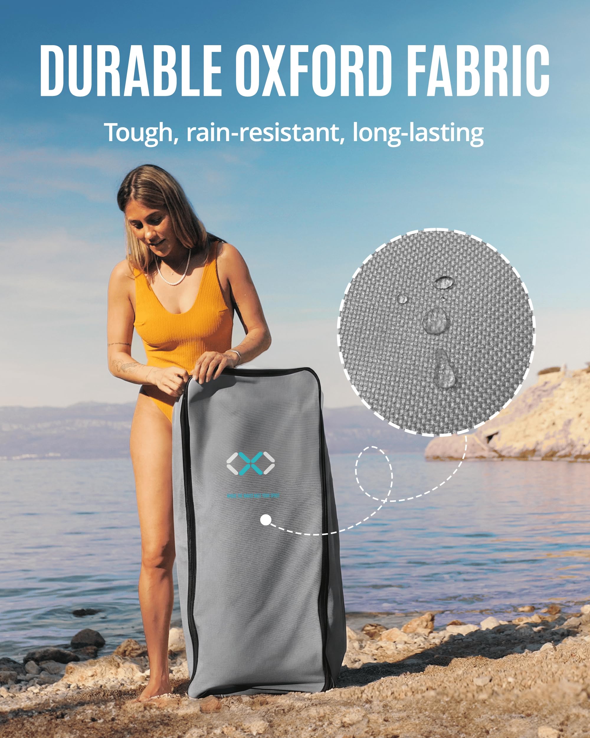 ZLX Mochila Paddle Surf Hinchable 100L, Bolsa Transporte Sup con Correas Ergonómicas Acolchadas, Mochila Tabla Paddle Surf Impermeable para Paddleboard con Gran Capacidad
