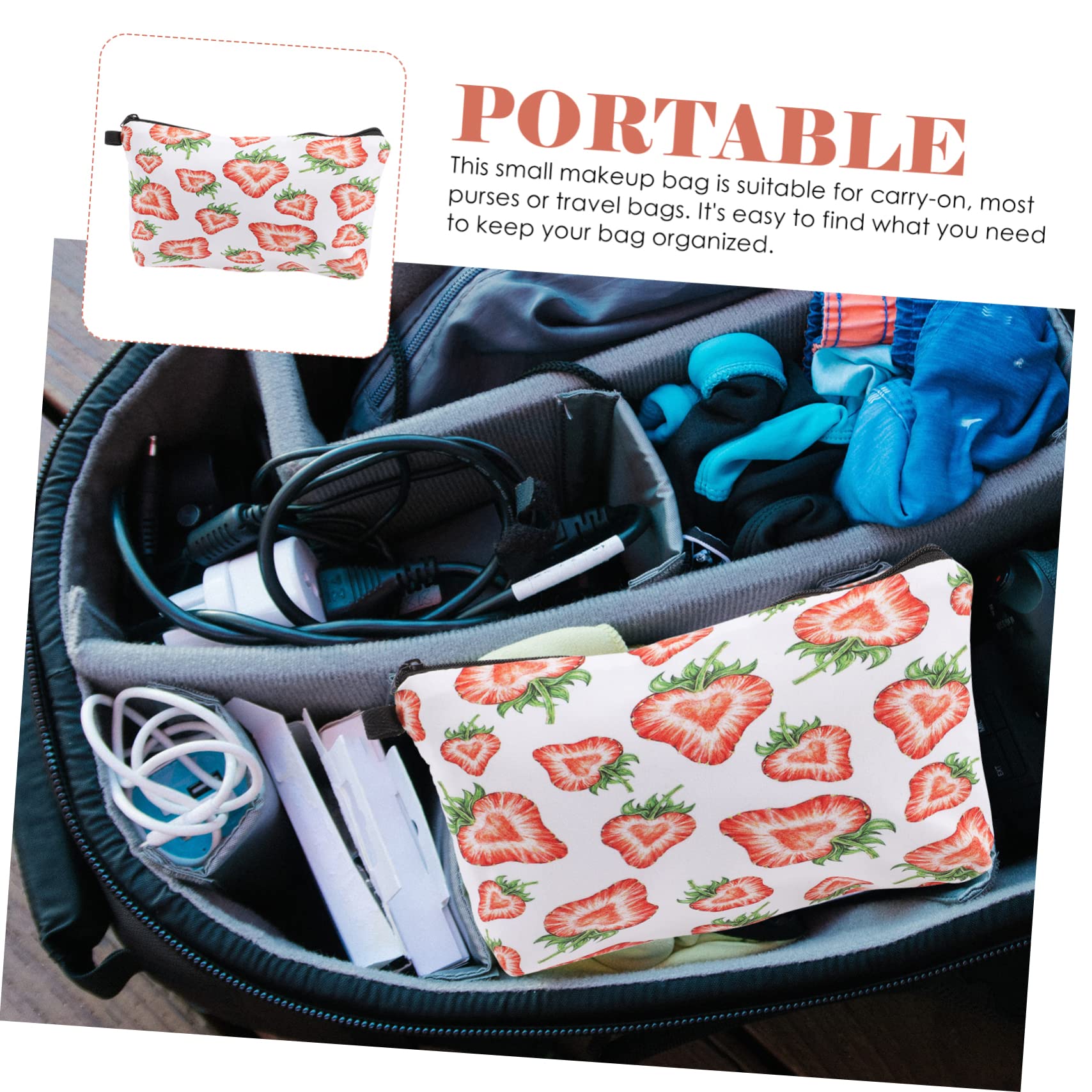 ABOOFAN 10piezas Bolsa De Maquillaje Portátil De Estampado De Organizador De Artículos De Tocador y Cosméticos para Diseño Elegante y Práctico