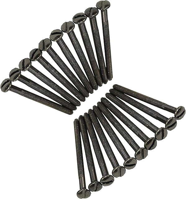 Black Nickel Long Electrical Socket Switch Screws (20, 50mm)