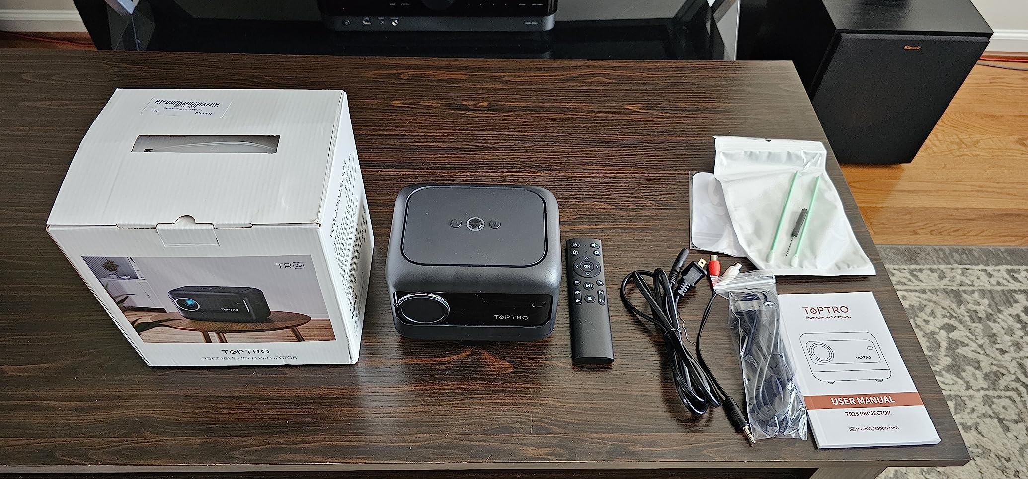 25/mo Finance 【ElectricFocus】Mini Projector, TOPTRO TR25 Outdoor