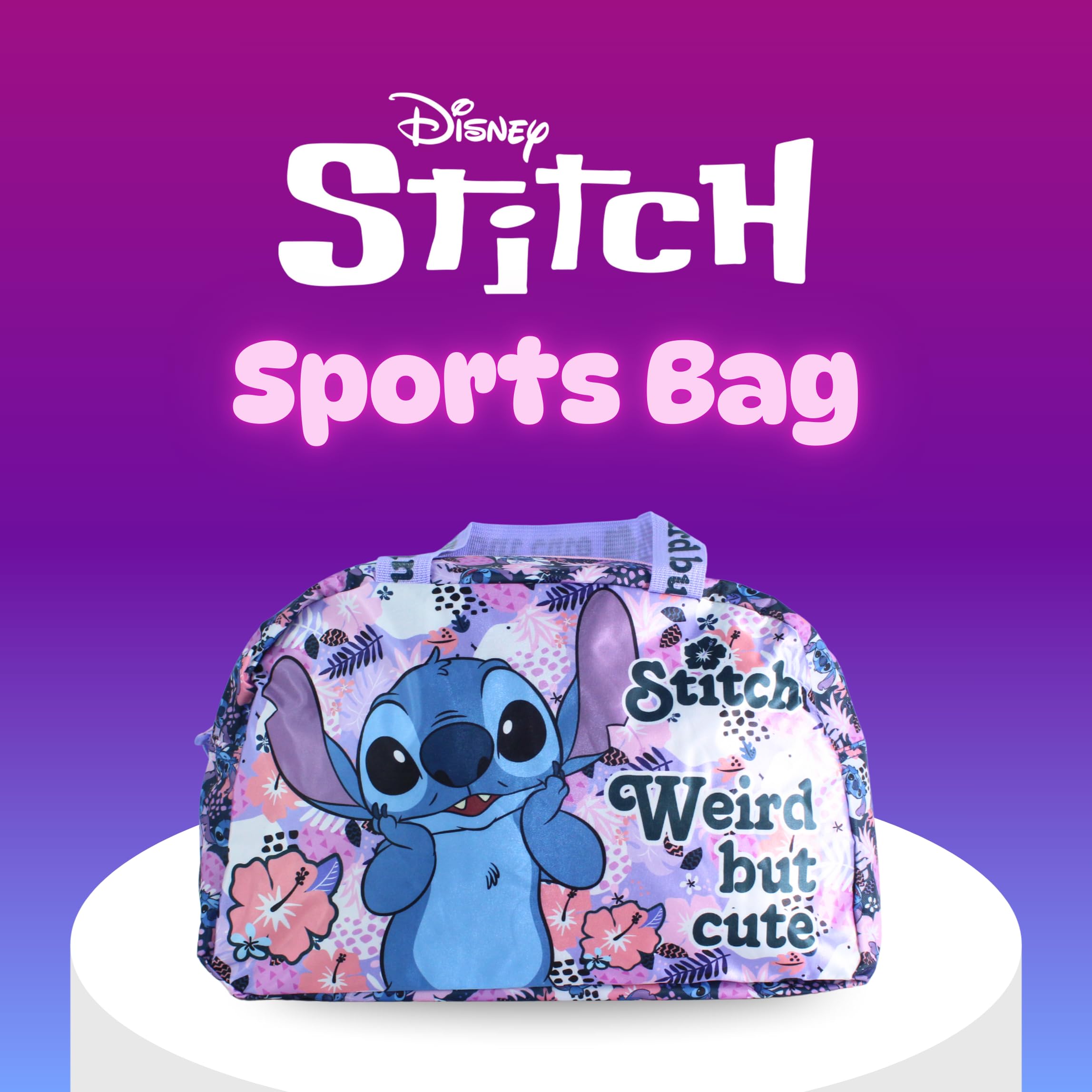 Disney Stitch Bolsa Deporte, Bolso de Gimnasio para Niñas, Bolsa de Equipaje Infantil, Accesorios Regalo para Niñas