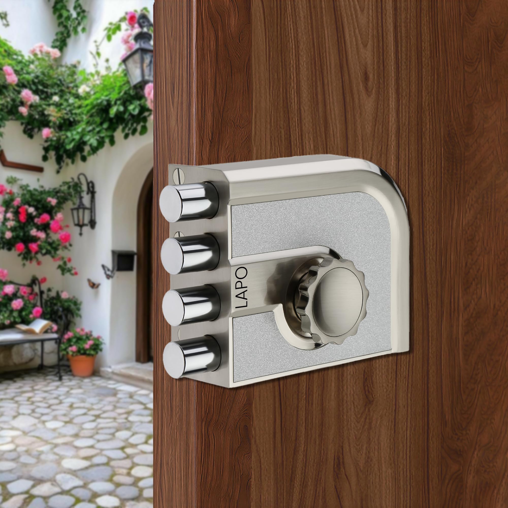 LAPO Rim Lock, Applicable to Main & Safety Doors, TwinPin Extreme Dead Bolt Lock, Suitable for Single, Sliding & Gate Doors, Black Finish, 3 Keys, Reversible Knob, 3 Years Warranty — Amazon image 23
