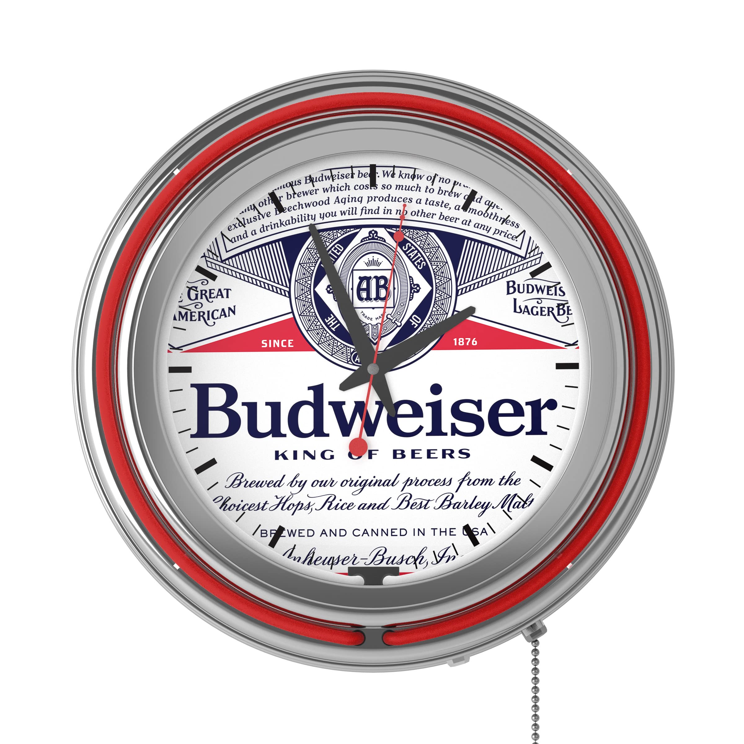 Budweiser ライト付き壁掛け時計 Budweiser ライト付き壁掛け時計 Budweiser ライト付き壁掛け
