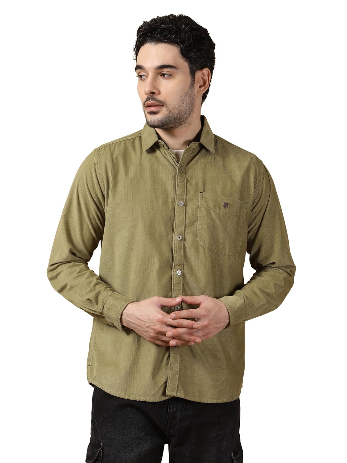 Kuons Avenue Men’s Slim Fit Corduroy Casual Shirt | Hip Length, Smart Casual, Full Sleeve, Spread Collar | Utility Kuons Avenue Men’s Slim Fit Corduroy Casual Shirt | Hip Length, Smart Casual, Full Sleeve, Spread Collar | Utility