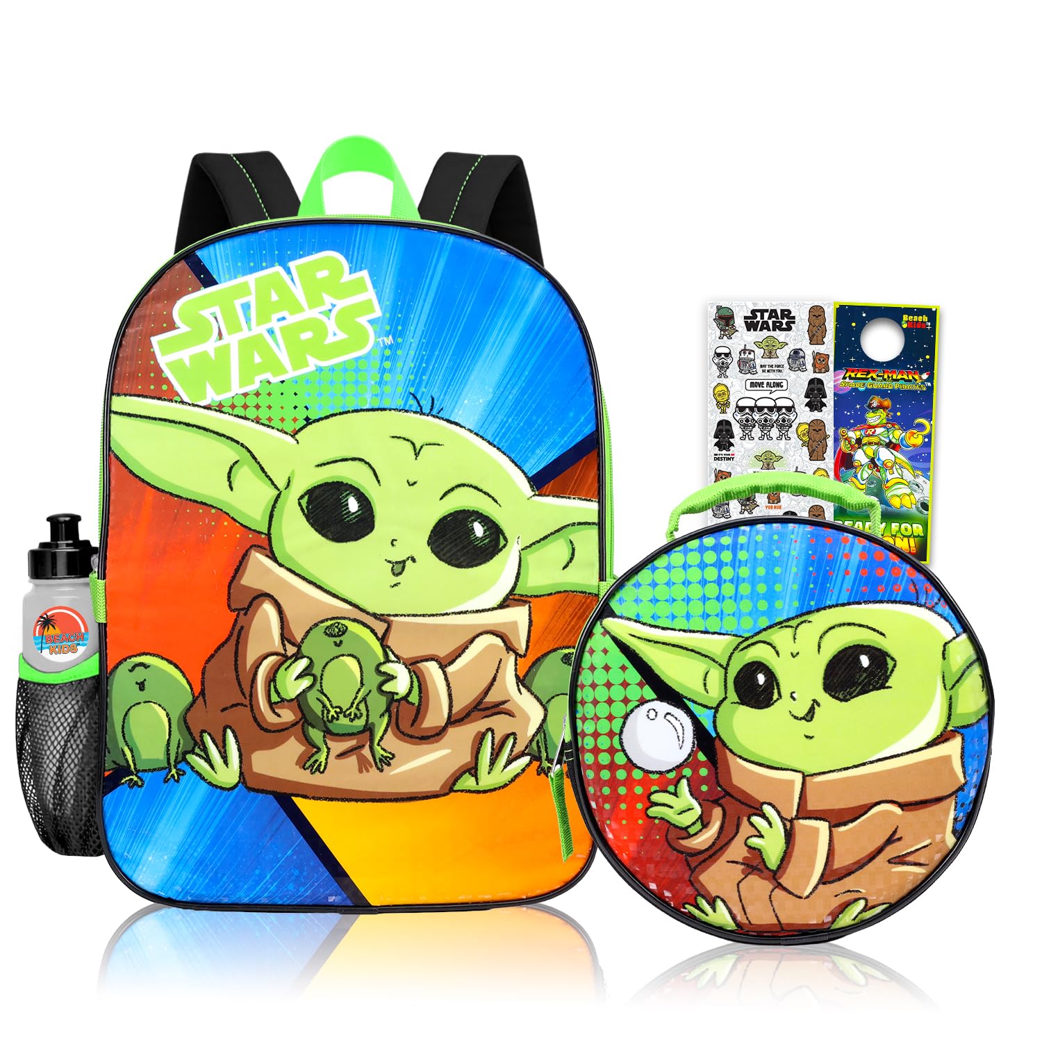 Amazon.com: Baby Yoda Grogu Backpack with Lunchbox Set for Kids