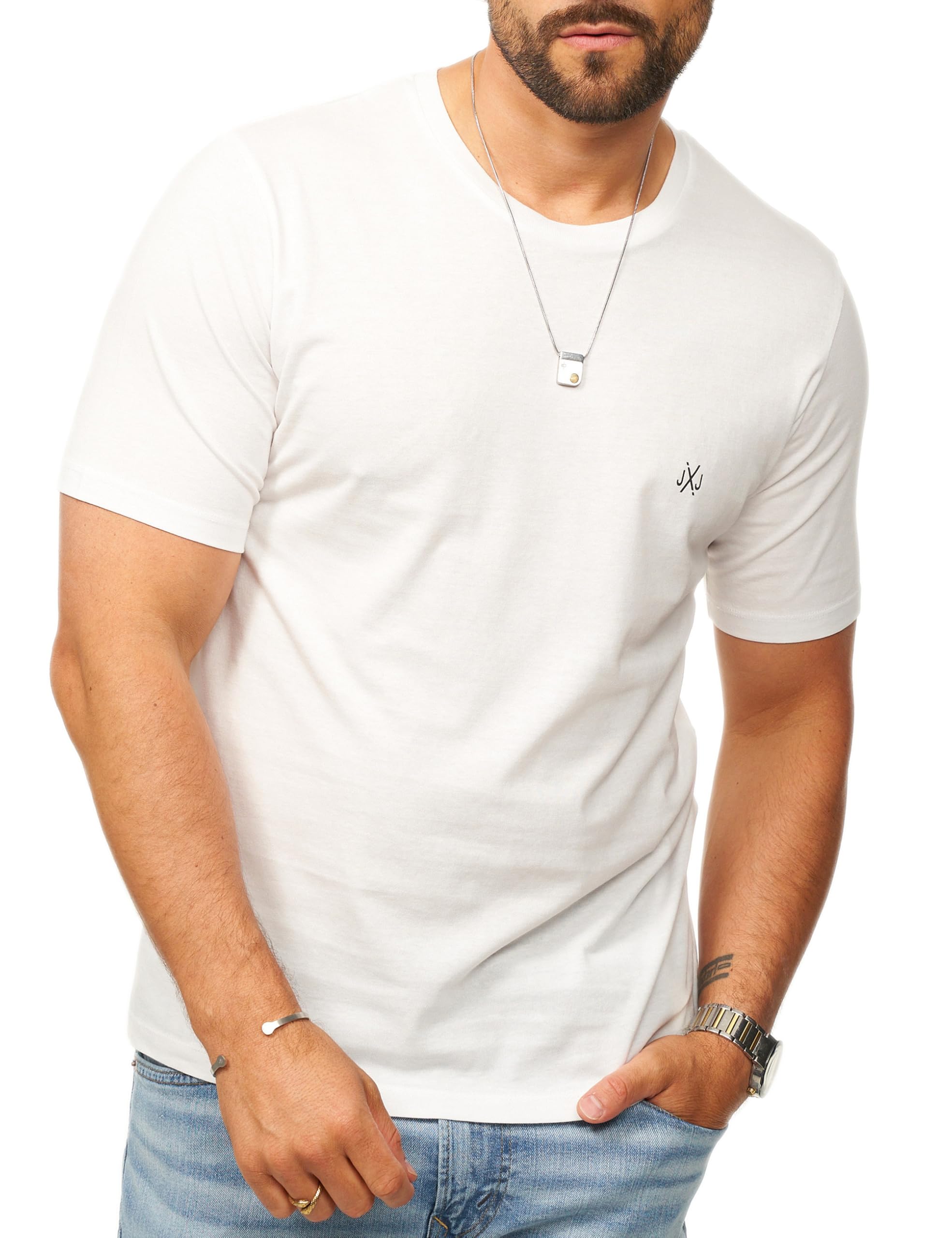 JACK & JONES Herren T-Shirt Infinity O-Neck Shirt Kurzarmshirt
