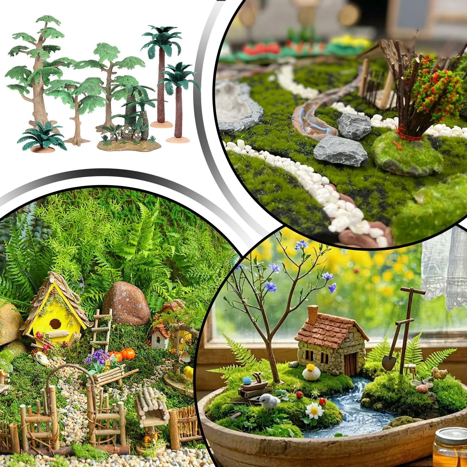 Mini modellino in miniatura | Alberi 7 Pezzi Scenario Costruzione Piante