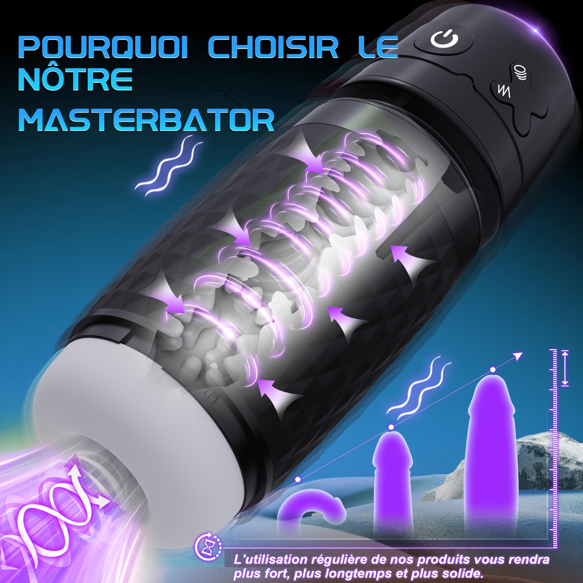 Masturbateur Électrique Pour Hommes, Jouet Sexuel Pour Hommes Avec Modes De Vibration Et De Succion, Cup Masturbateur 3D Avec Vagin Réaliste, Sexe Muschi, Masturbateur Pour Pénis, noir