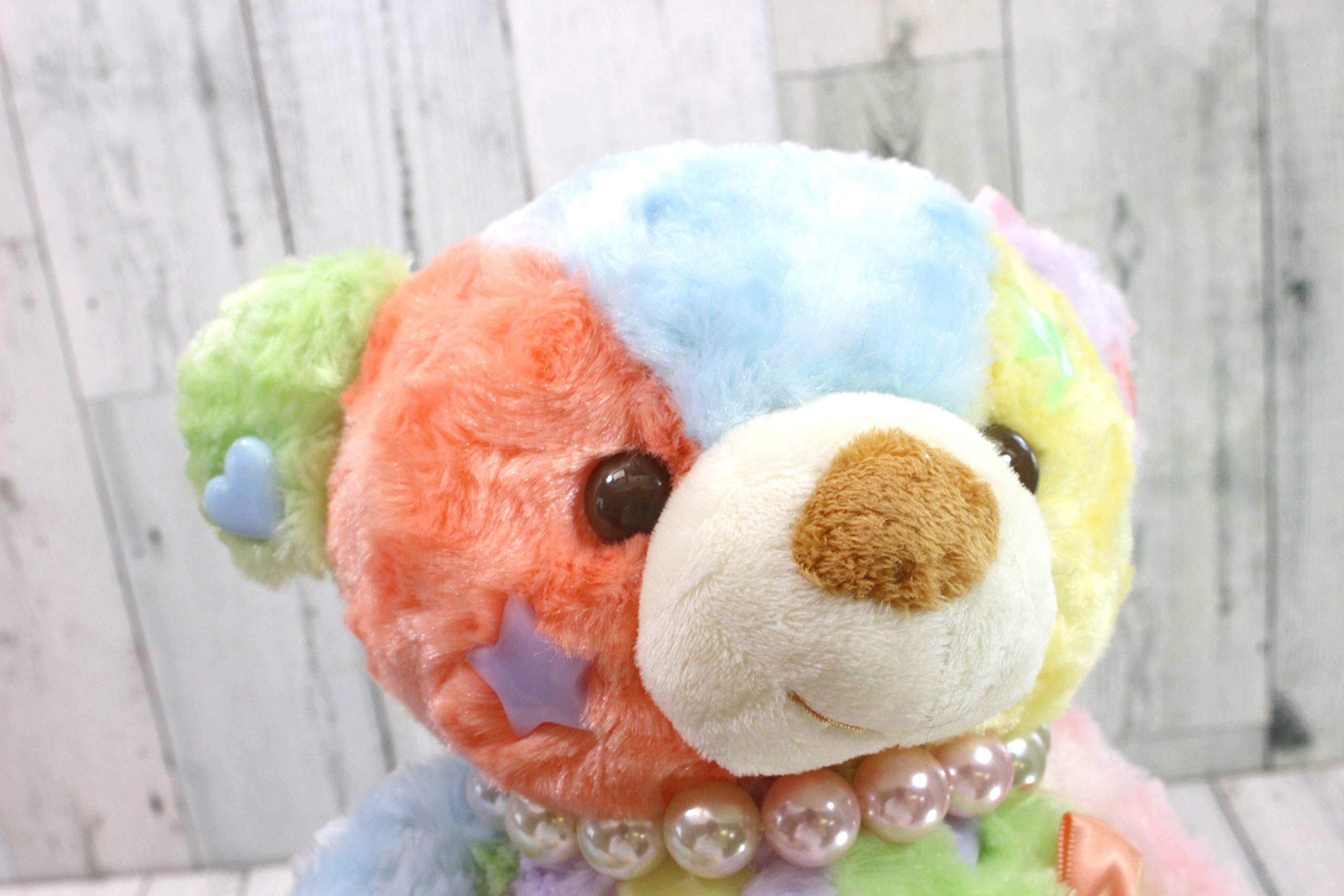 KAWAII BEAR カラフルクマのオルゴール(星に願いを)付きぬいぐるみ KAWAII BEAR カラフルクマのオルゴール(星に願いを)付きぬいぐるみ