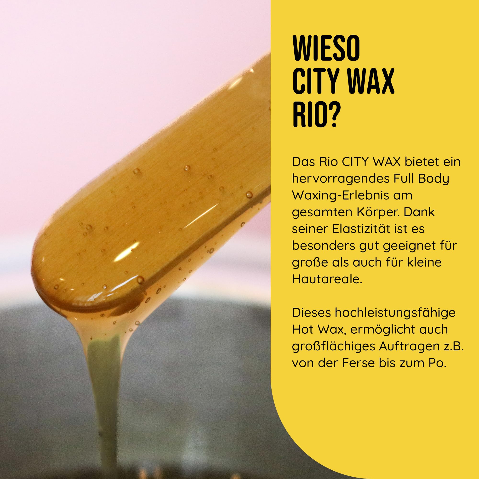 CITY WAX Rio 1 kg - Brasilianisches Premium-Waxing ohne Vliesstreifen - Wachsperlen zur professionellen Haarentfernung für den gesamten Körper