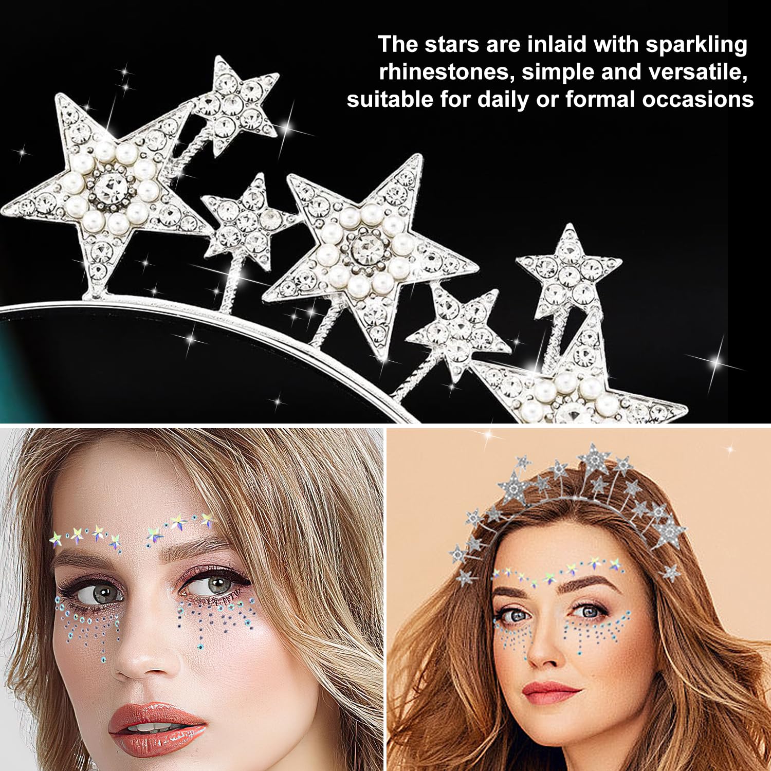 Sterren Strass Goud - Carnavals Embleem Sterren Strass Goud - Carnavals Embleem