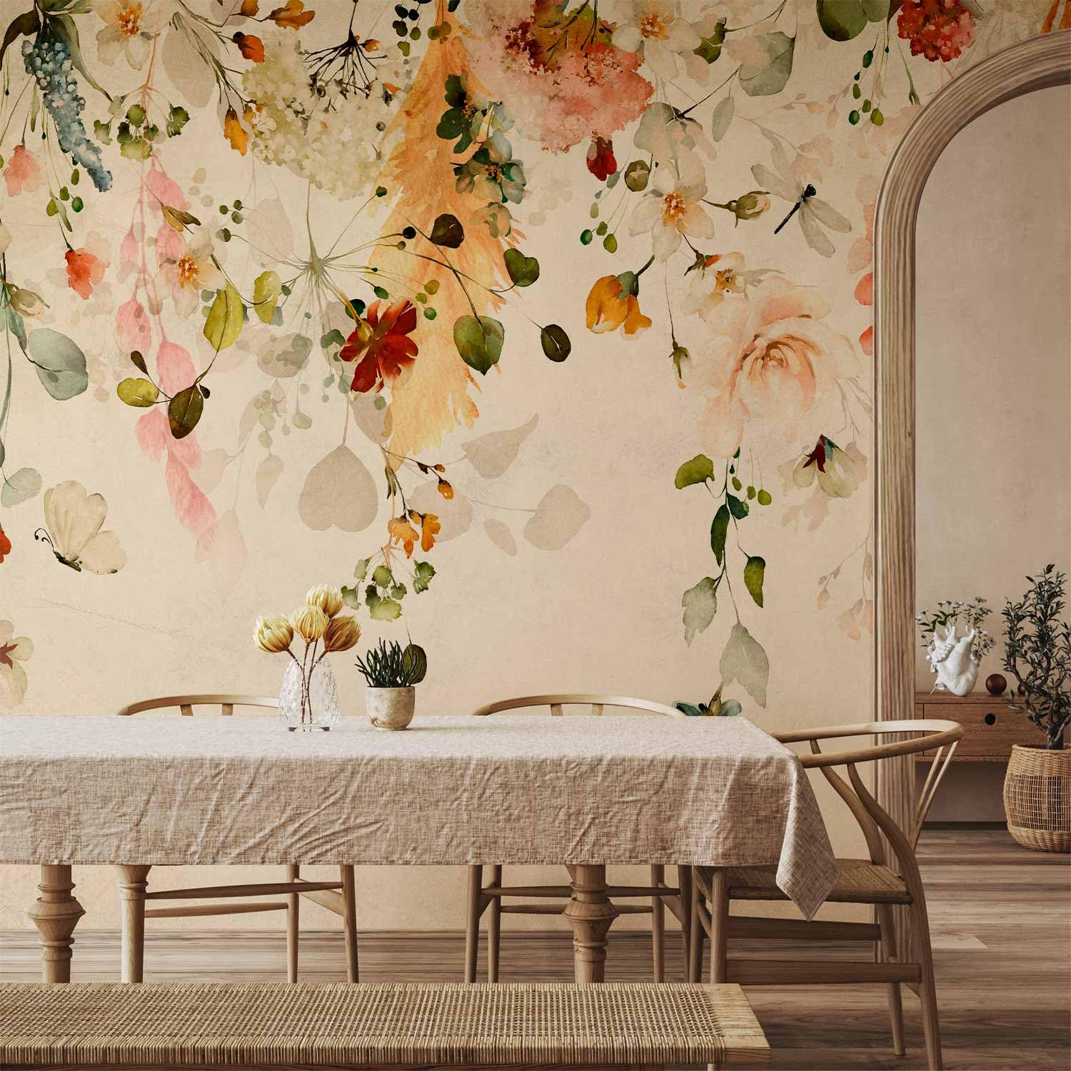 murando Fotomurales Flores 400x280 cm XXL Papel pintado tejido no tejido | Decoración de Pared decorativos Murales moderna de Diseno Fotográfico Hojas Plantas Naturaleza como pintado