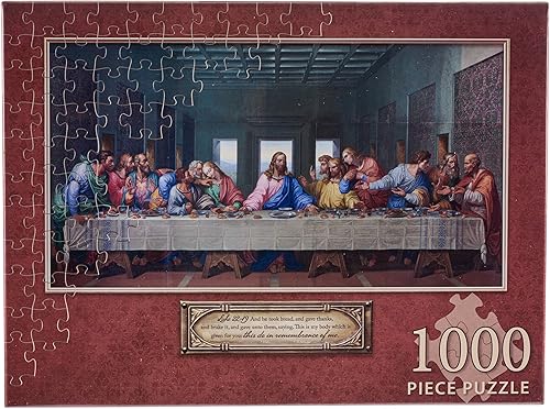 The Last Supper - Rompecabezas de 1000 piezas para adultos, actividades familiares en interiores, 19.685 x 29.528in