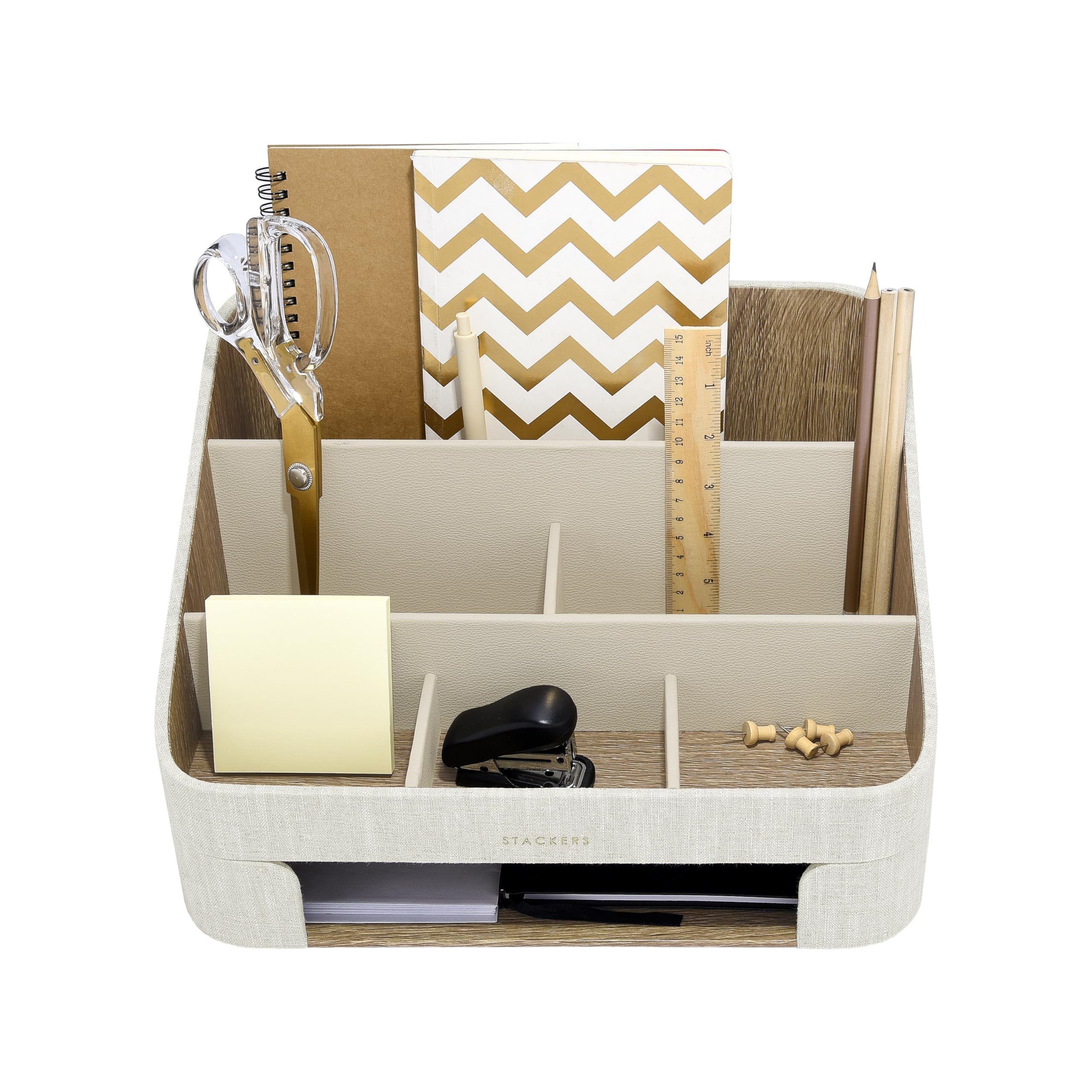 Stackers Oatmeal & Linen Desk Organiser & Letter Tray