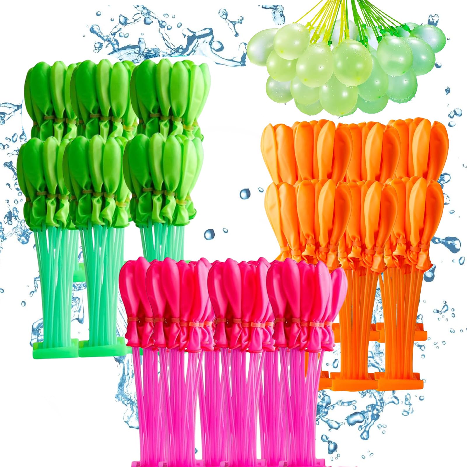 486pcs Water Balloons for Kids/Adults,27 Bunch Rapid-Fill Self-Sealing Water Balloons Easy to Fill Use,Colorful Splash Water-Balloon for Outdoor Garden Beach Pool Party Fight Water Toy