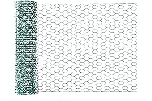 Green 0.6 Inch Hexagonal PVC-Coated Chicken Wire