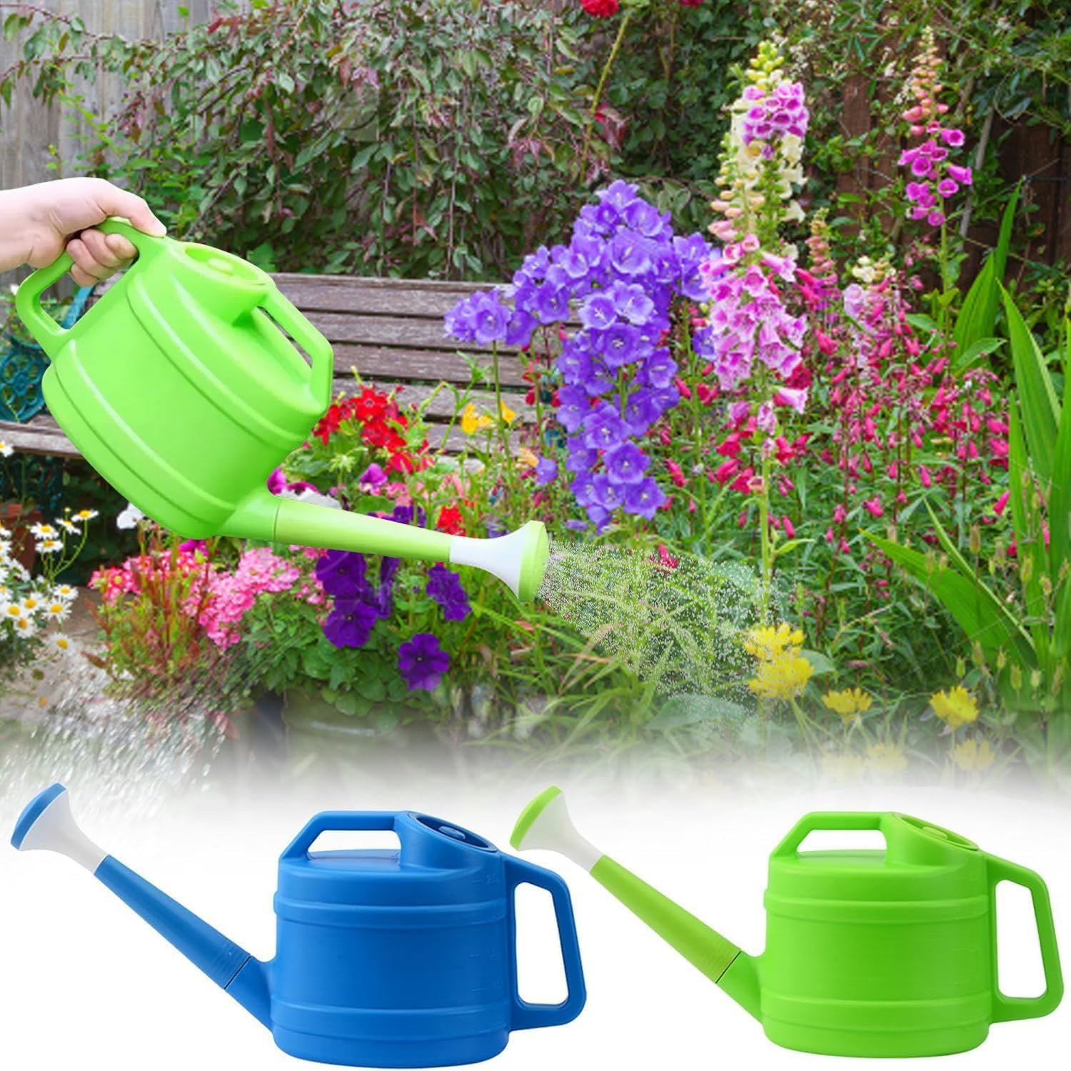 Colcolo Annaffiatoio da 4 Litri Beccuccio Lungo Plastica Staccabile Sprinkler Pianta Leggero Spruzzatore per Piante d'appartamento Fioriera per Interni Fiori