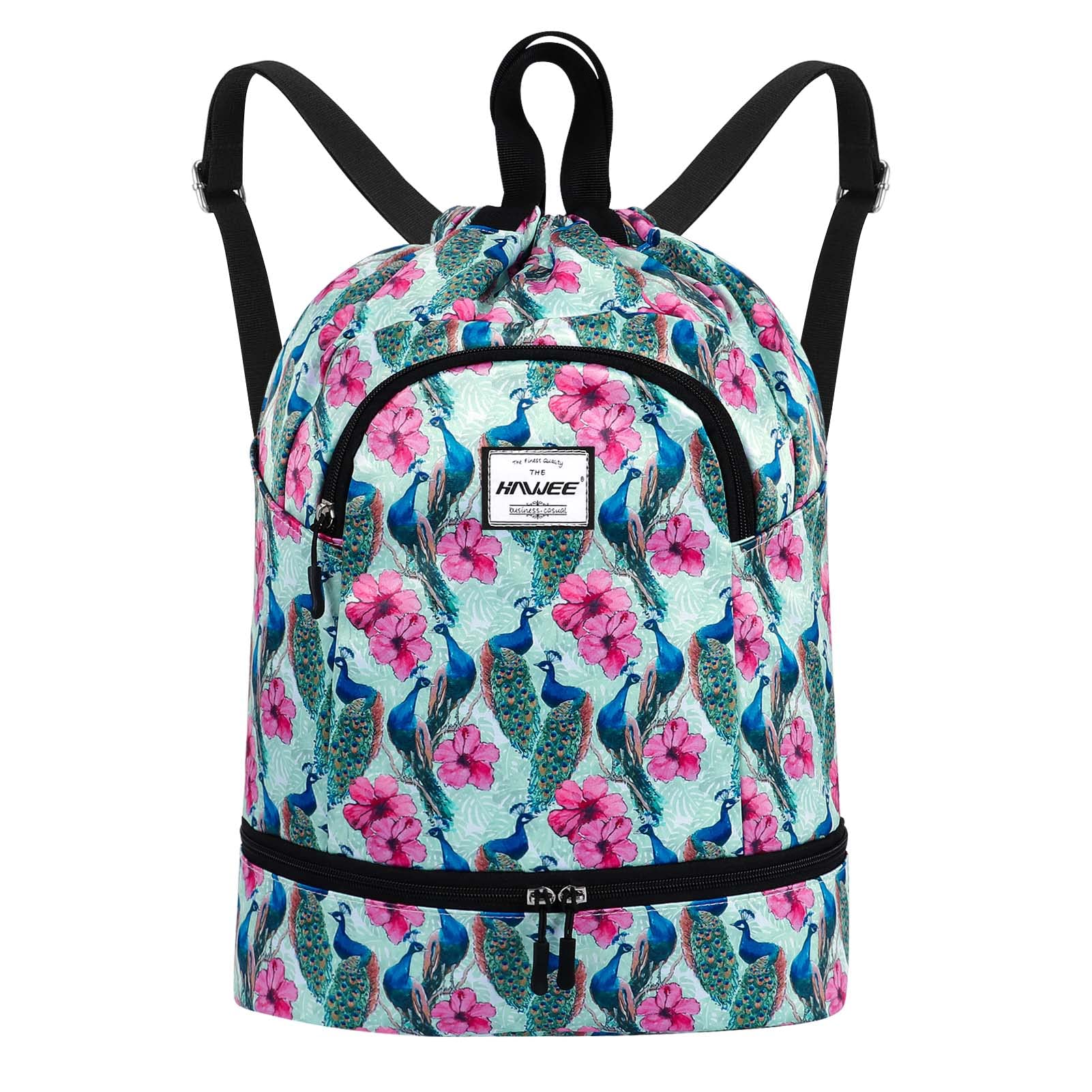 Impermeable Casual Mochila con Cordón Grande Deporte Bolso de Gimnasia Mochila de Cuerda Unisex para Mujer Hombre Vida Cotidiana Aire Libre Yoga Escuela Nadar Playa — view 29