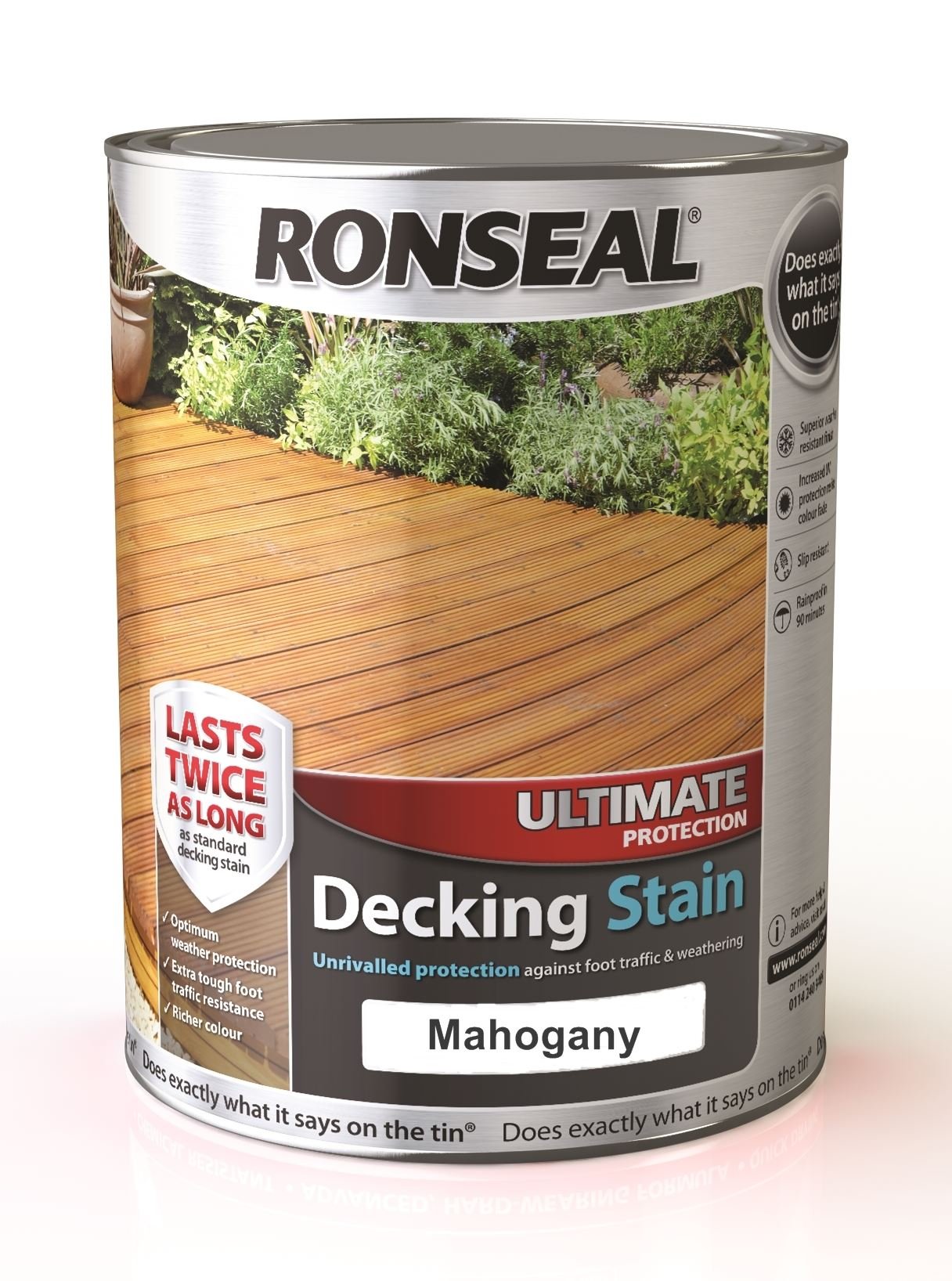 Ronseal Mahogany Ultimate Decking Stain 5L